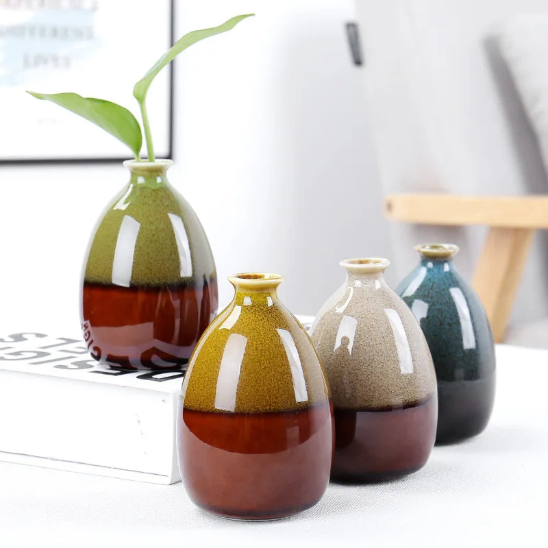 Mini Boho Glazed Ceramic Vase