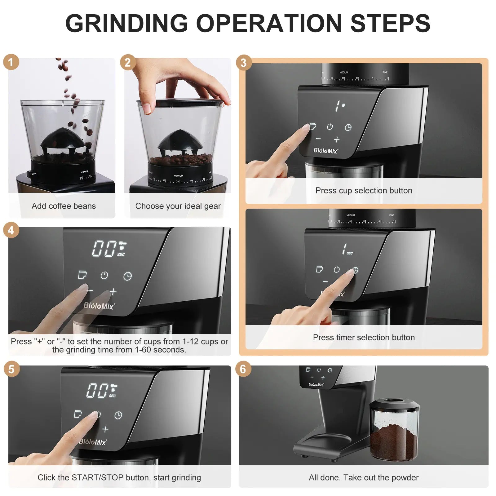 Electric Conical Burr Coffee Grinder