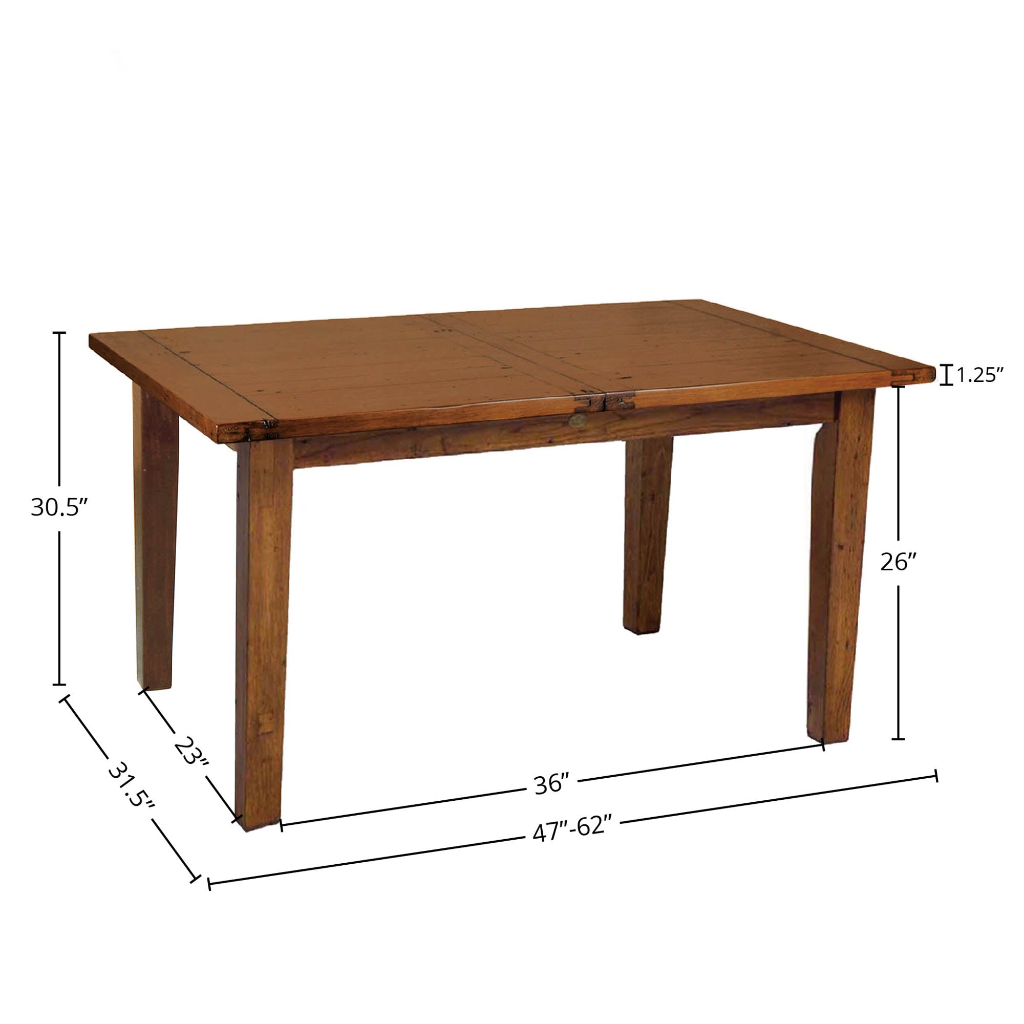 LH Home Irish Coast Small Extension Dining Table (47"/62")