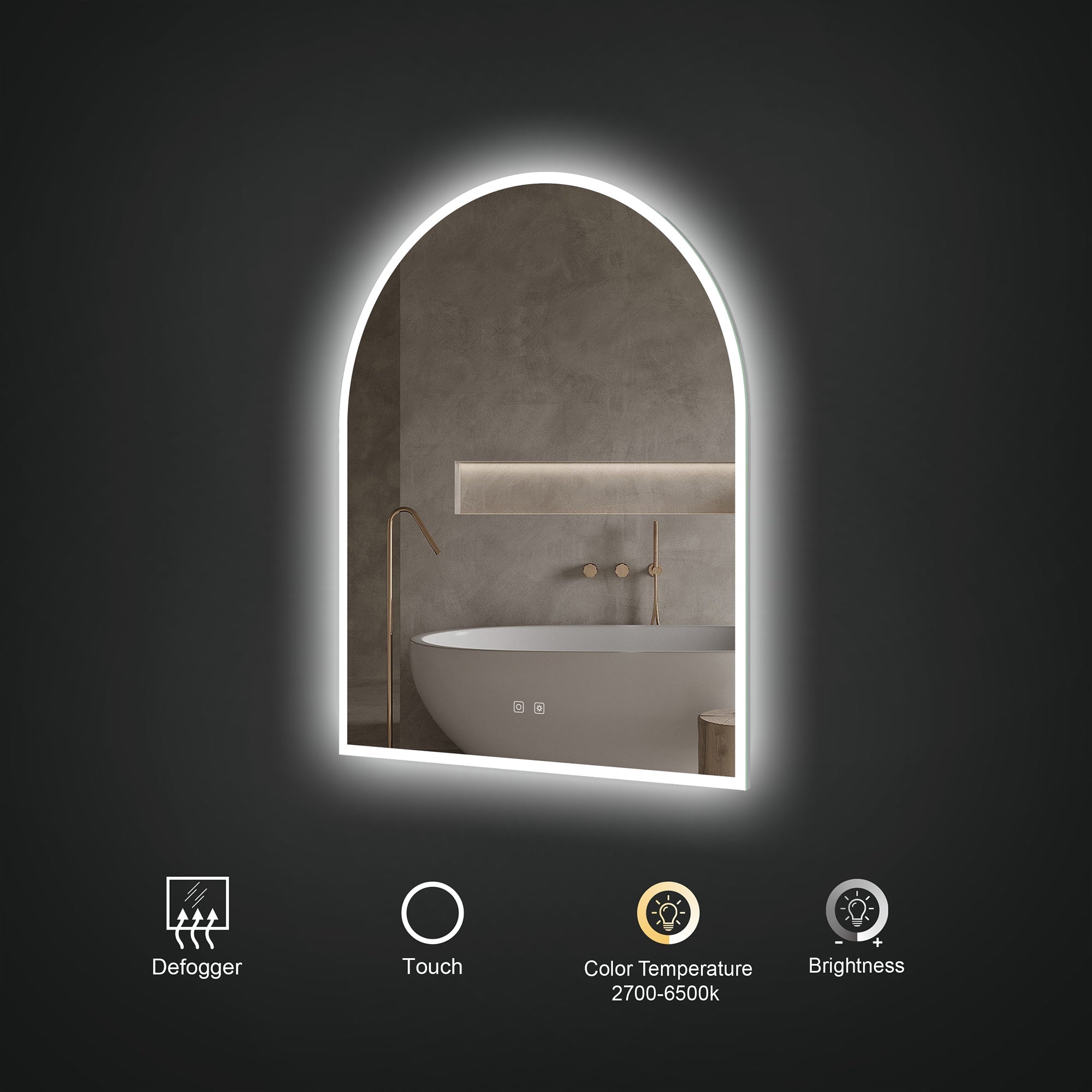 ICO Bath Gemma 30"  x 36" LED Mirror