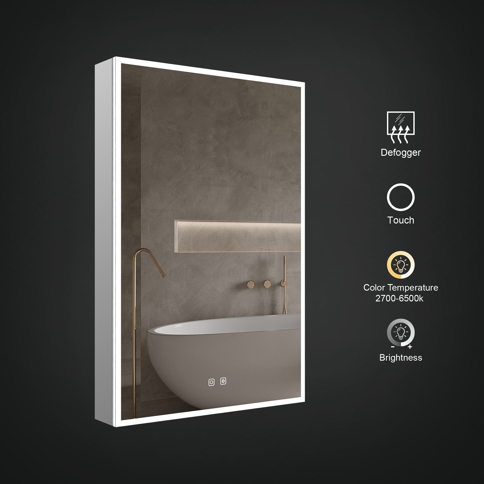 ICO Bath Jackson 24"  x 36" LED Medicine Cabinet