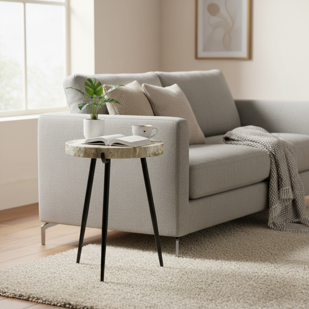 Moe's Home Brinley Accent Table Marble