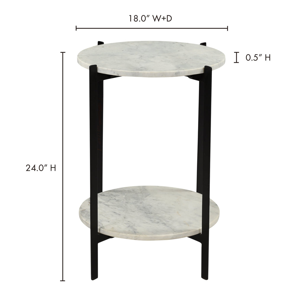 Moe's Home Melanie Accent Table White