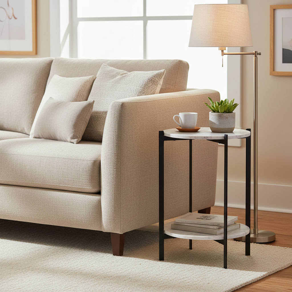 Moe's Home Melanie Accent Table White