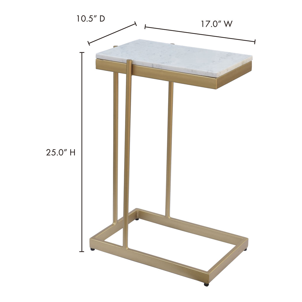 Moe's Home Sulu C Table White
