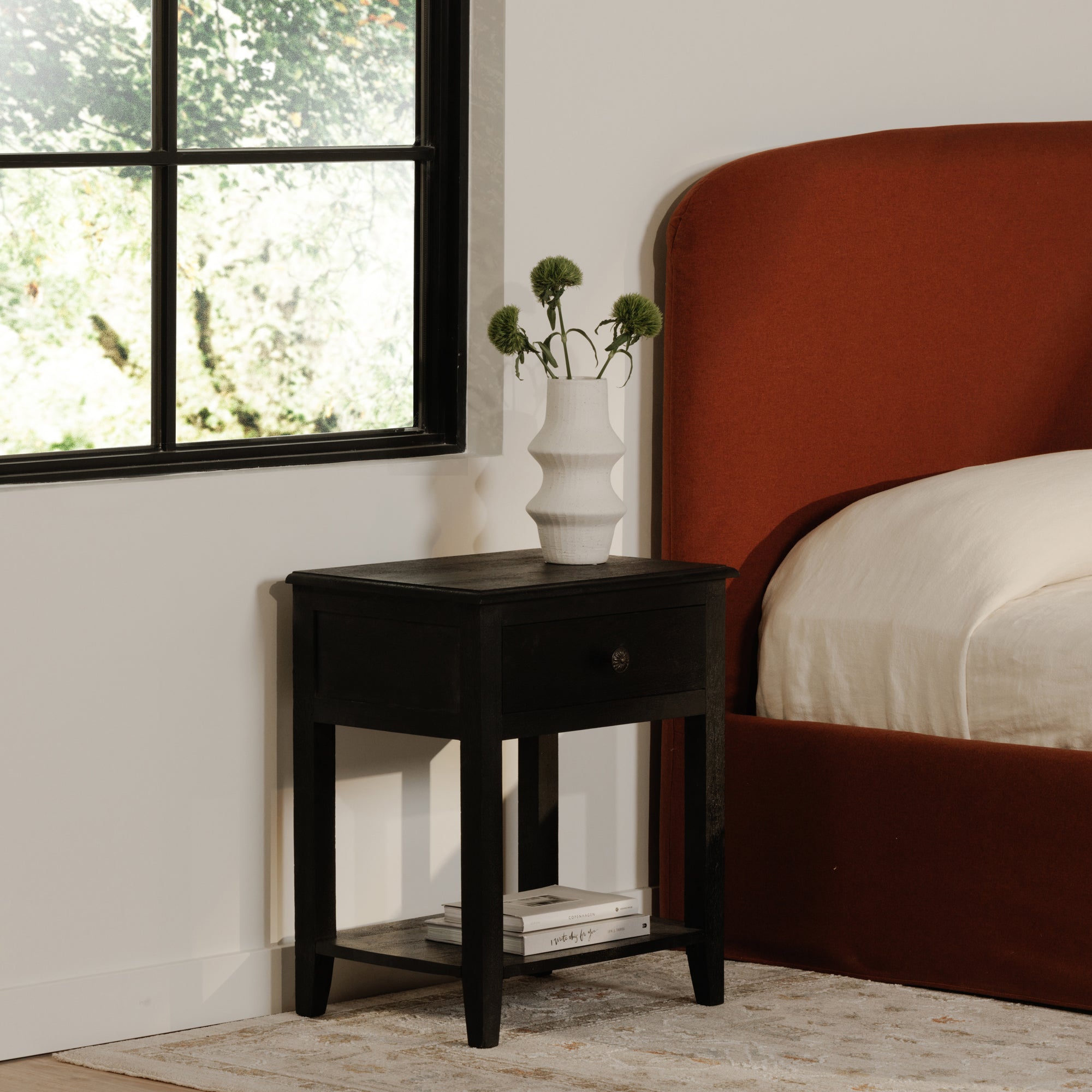 Moe's Home Corrine Nightstand Antique Black