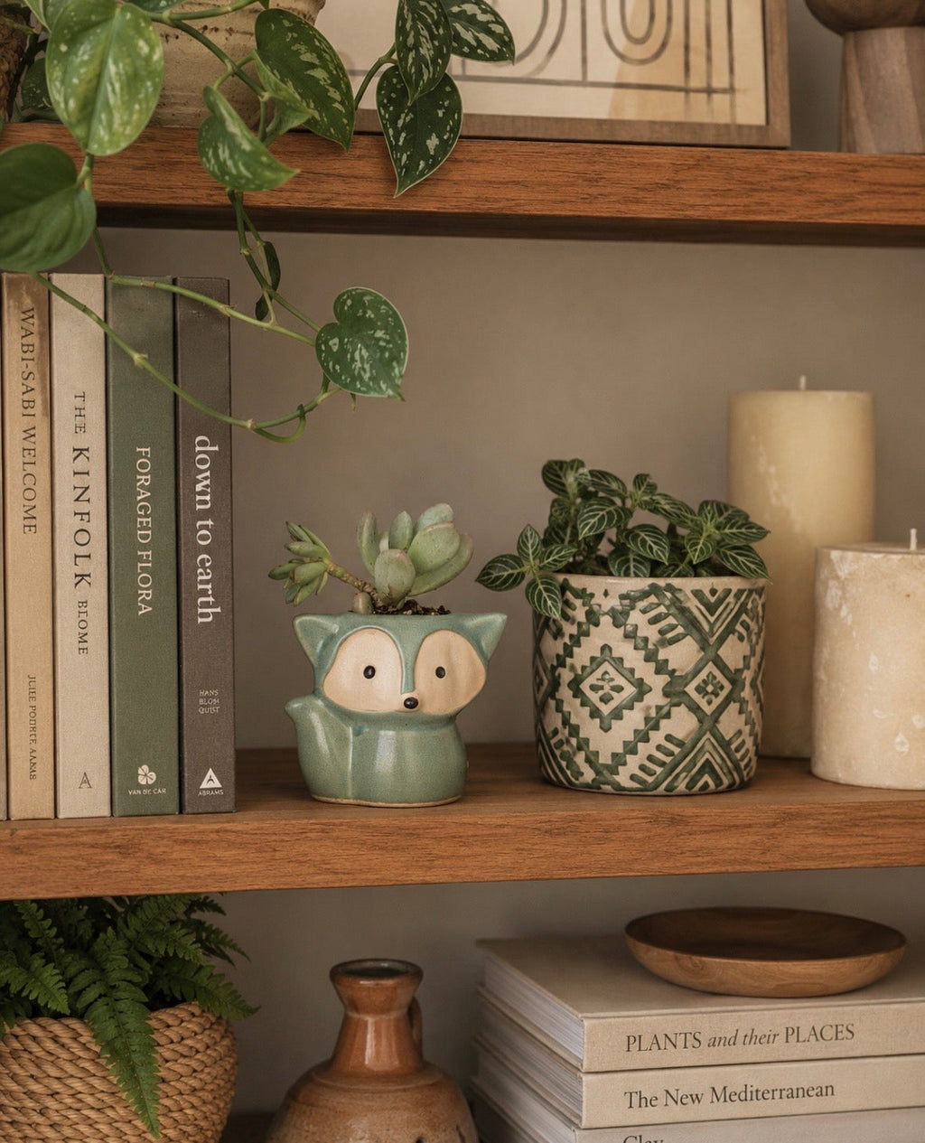 Ceramic Fox Succulent Planter