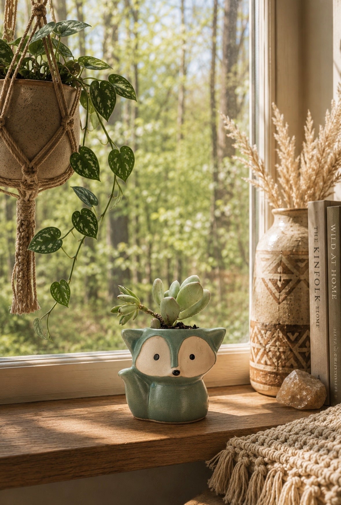 Ceramic Fox Succulent Planter