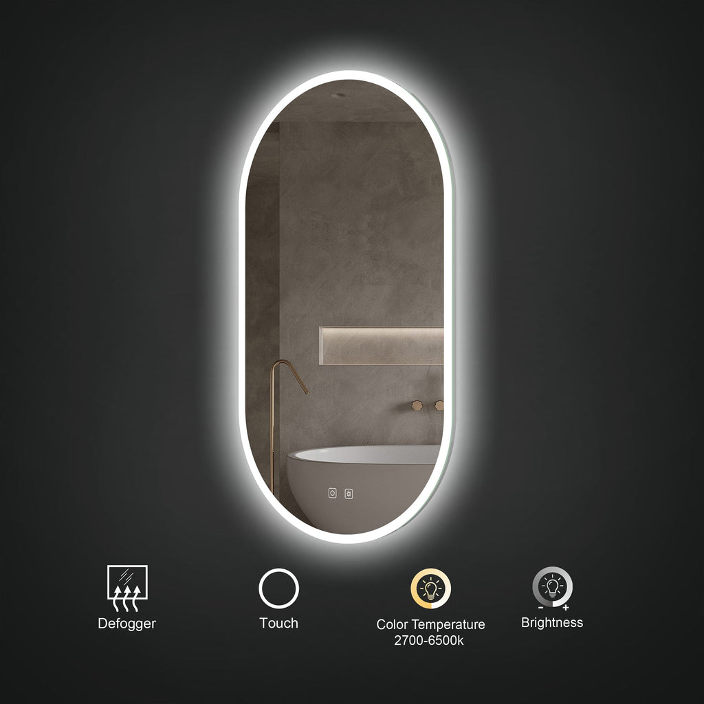 ICO Bath Iris 20"  x 36" LED Mirror