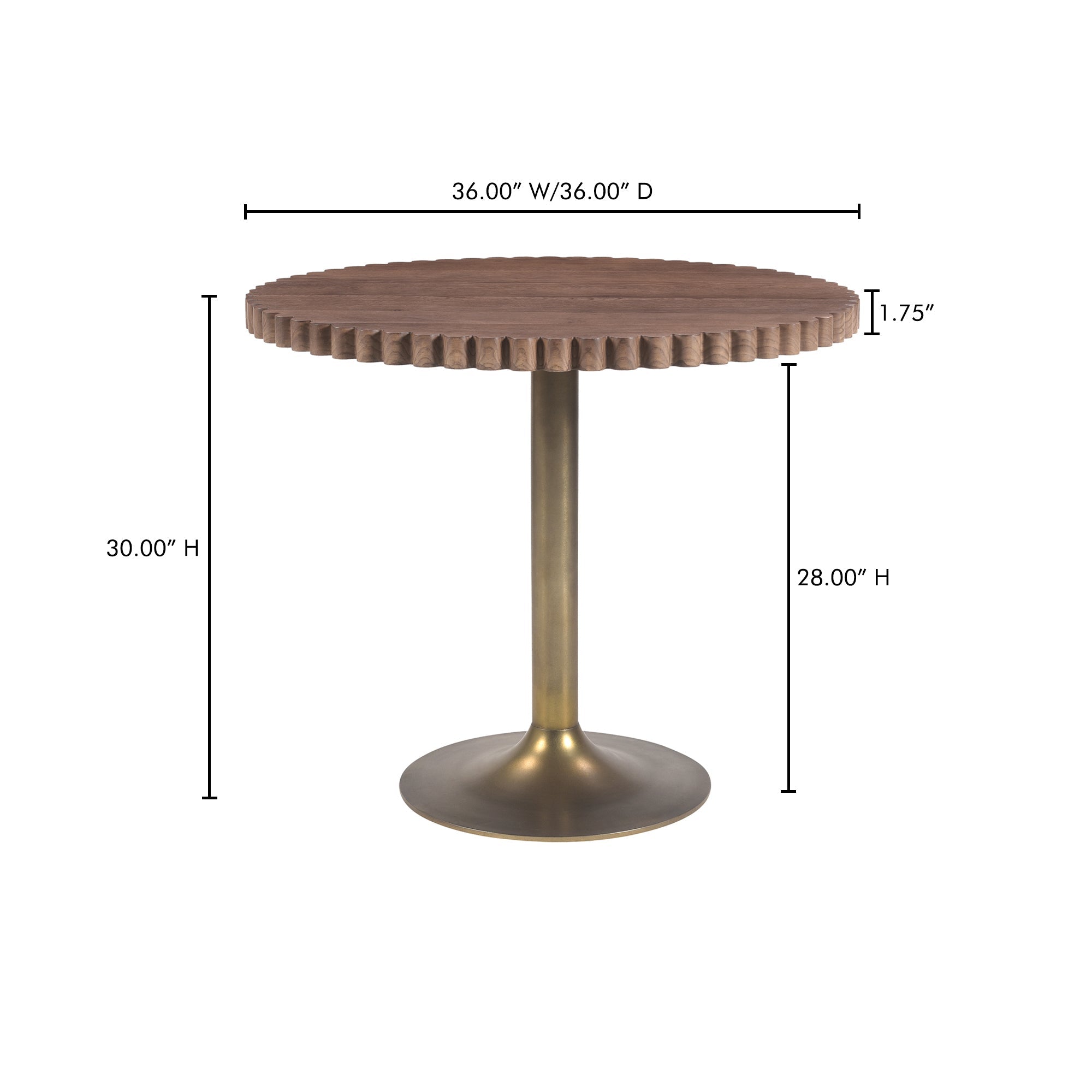Moe's Home Nomi Cafe Table Brown