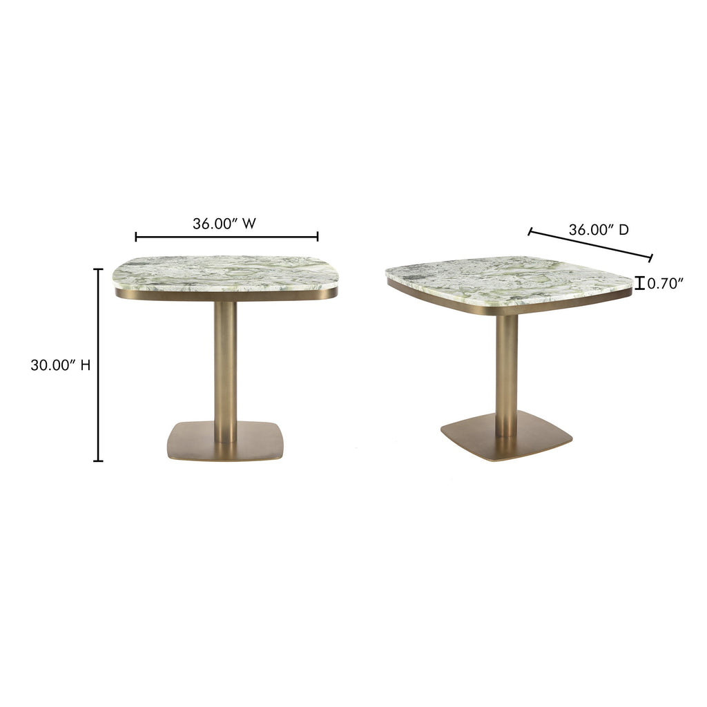 Moe's Home Celeste Cafe Table Green Onyx Marble