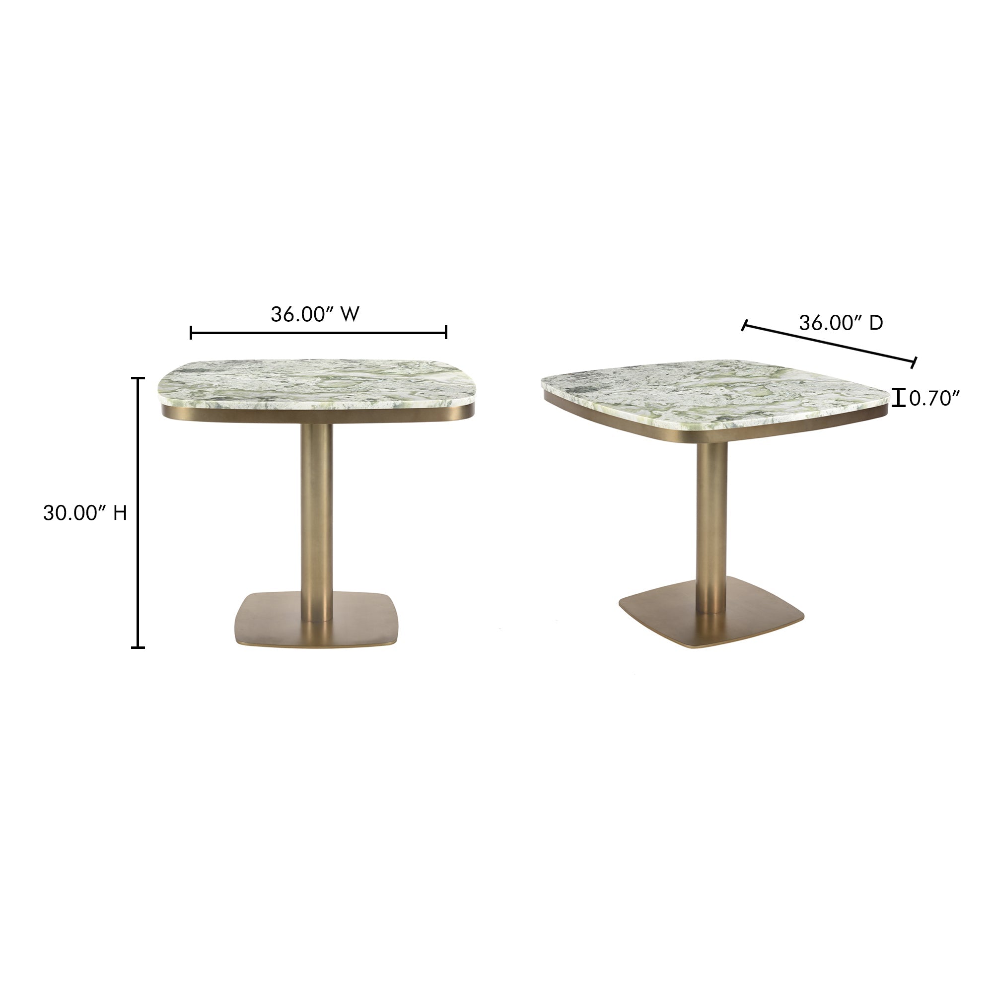 Moe's Home Celeste Cafe Table Green Onyx Marble