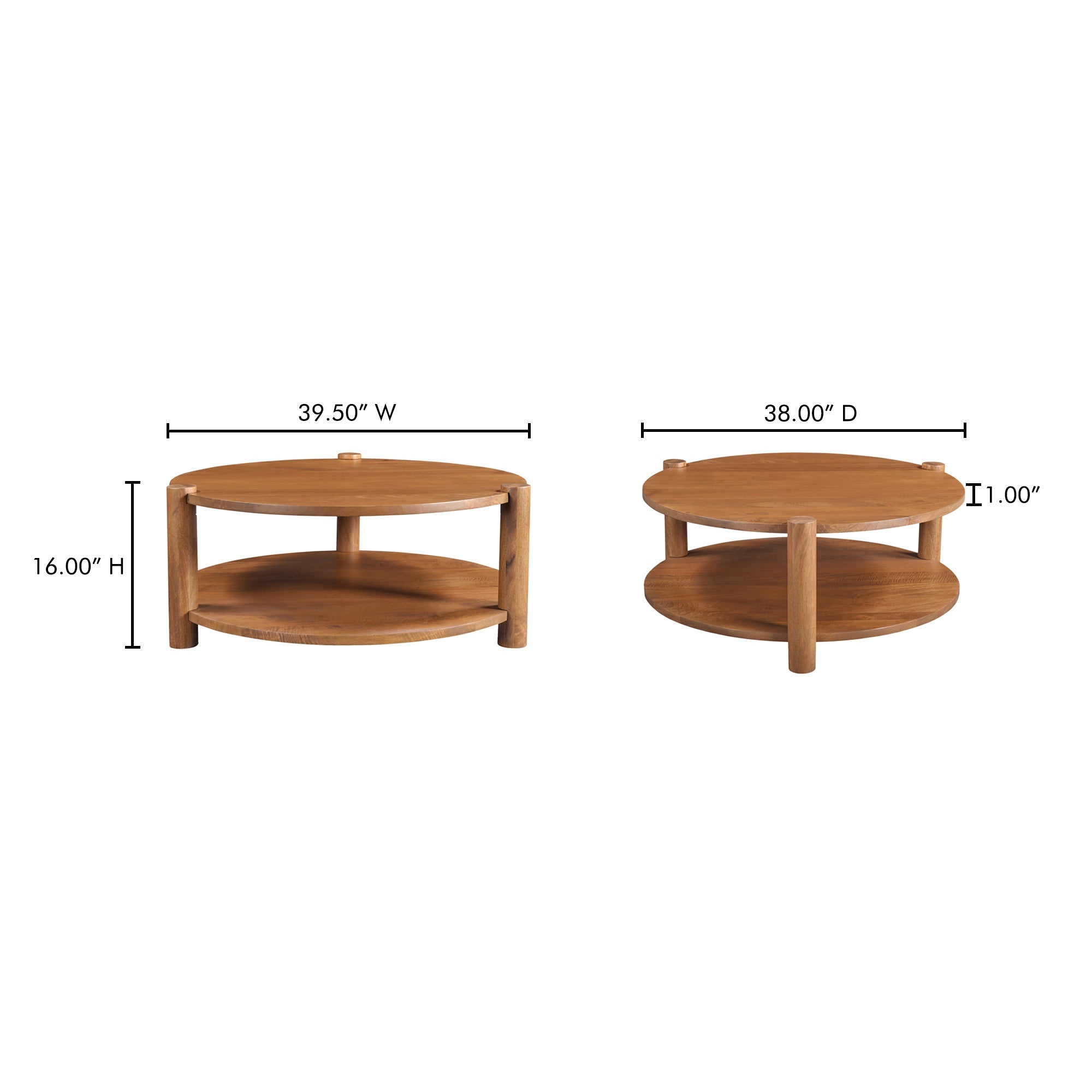 Moe's Home Olsen Coffee Table Vintage Brown