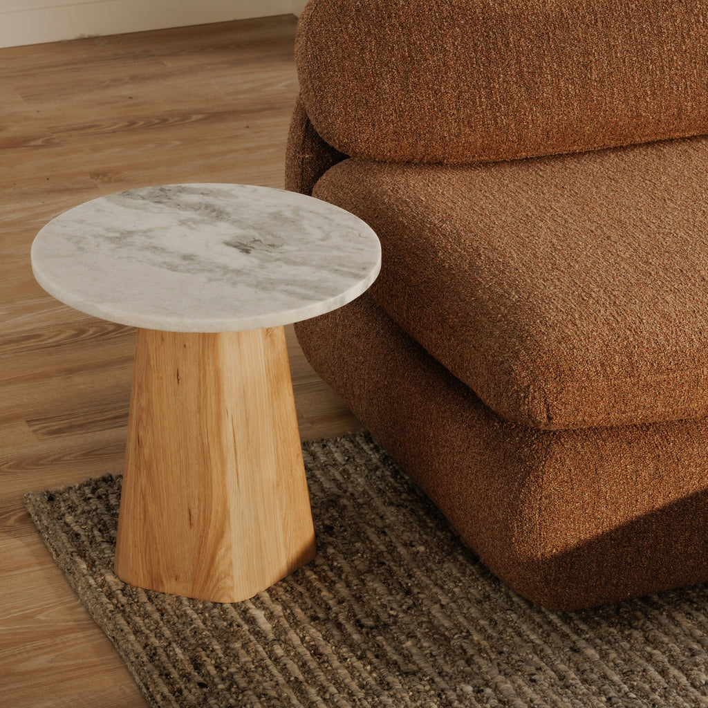 Moe's Home Evelyn Accent Table Ashen Grey Matrix Marble