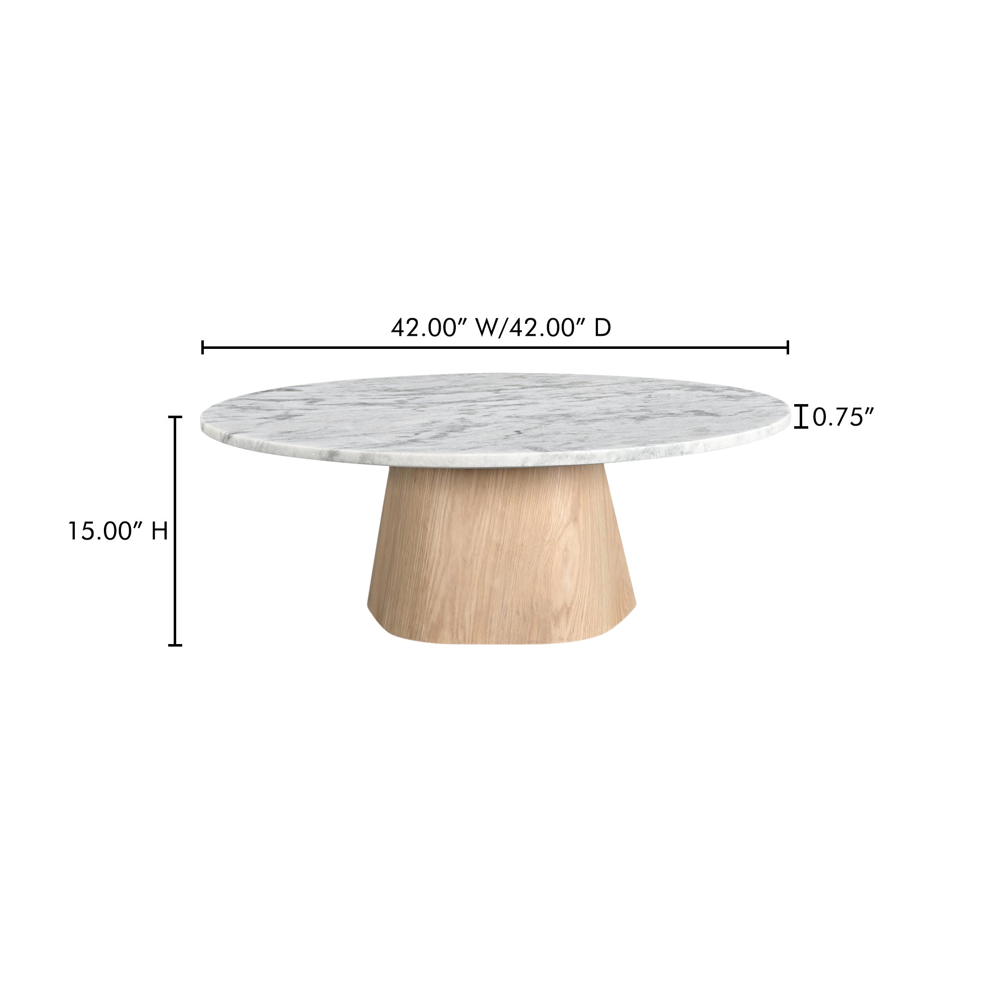 Moe's Home Evelyn Coffee Table Ashen Grey Matrix