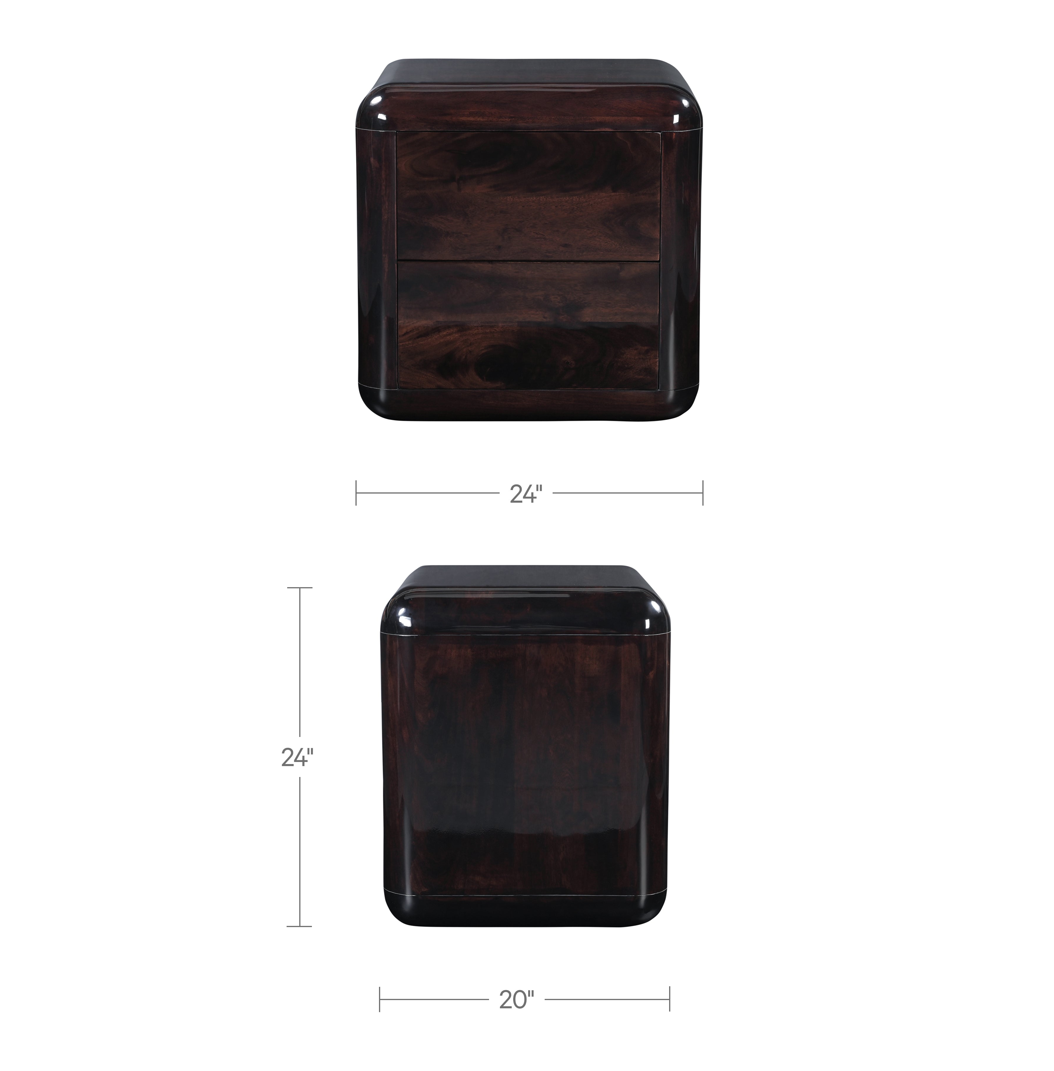 Moe's Home Rory Nightstand Dark Brown