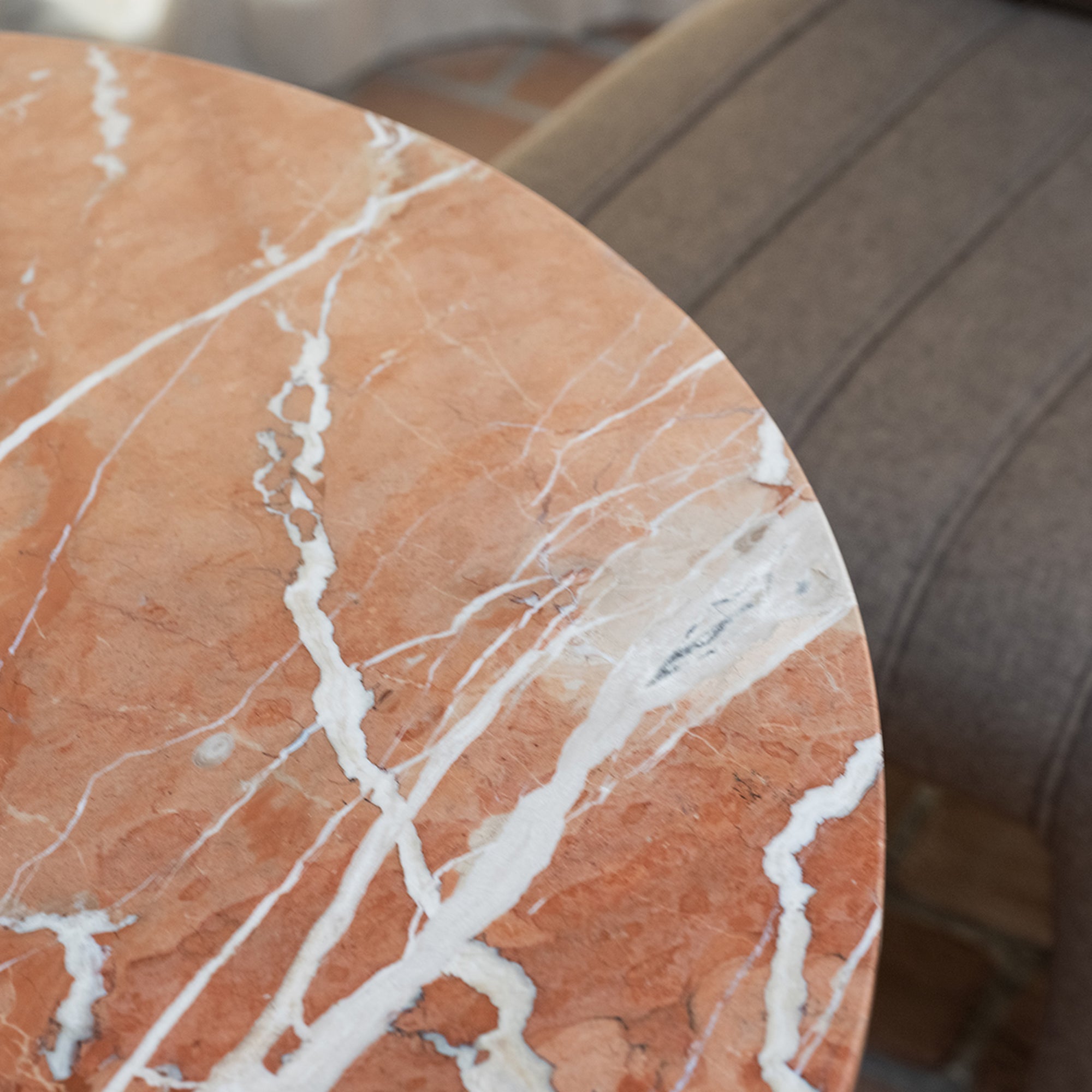 Moe's Home Sage Cafe Table Rosso Alicante Red Marble