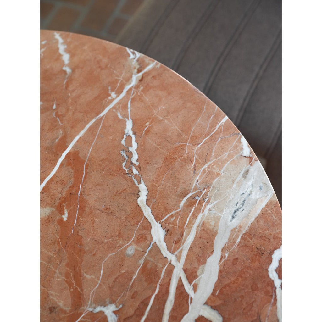 Moe's Home Sage Cafe Table Rosso Alicante Red Marble