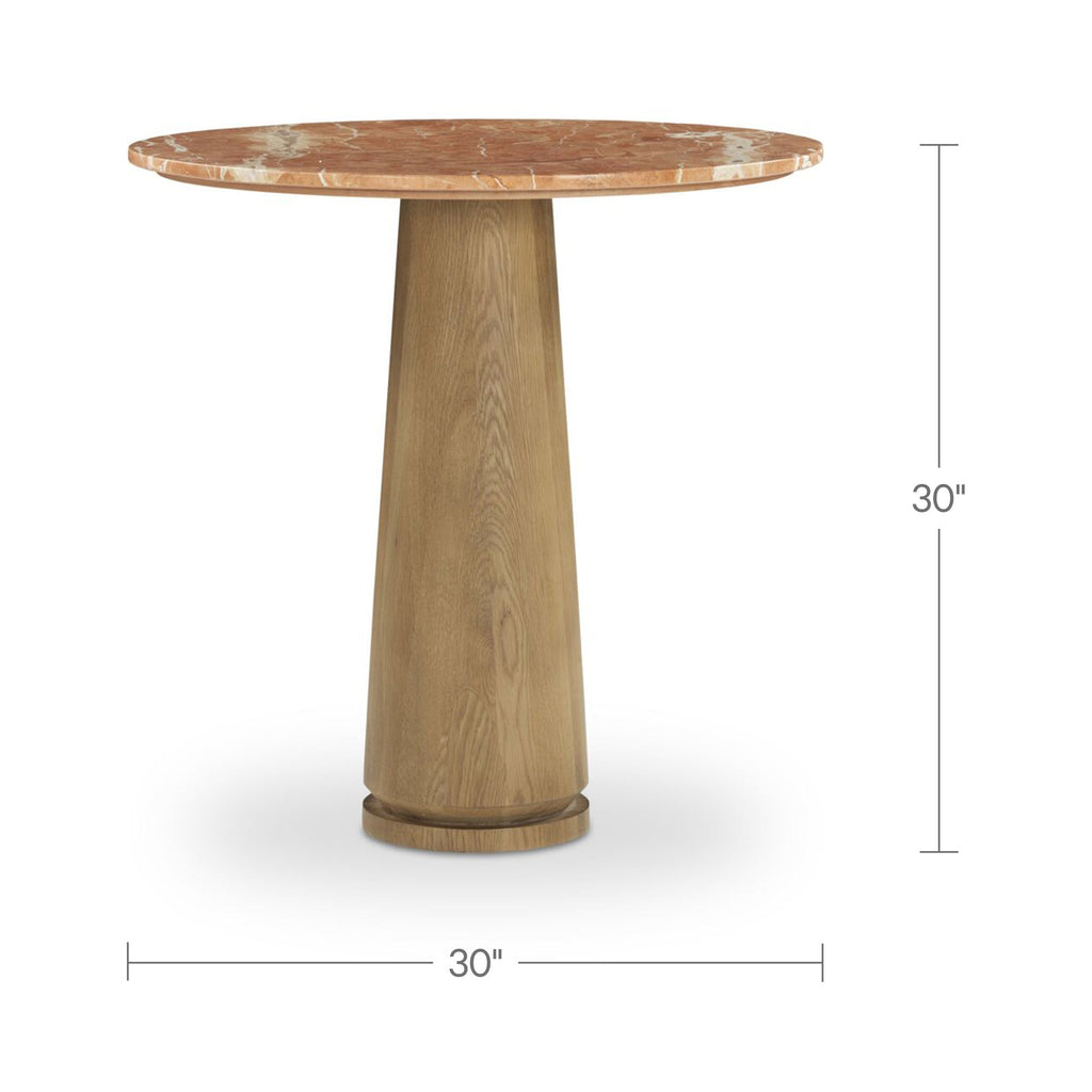 Moe's Home Sage Cafe Table Rosso Alicante Red Marble