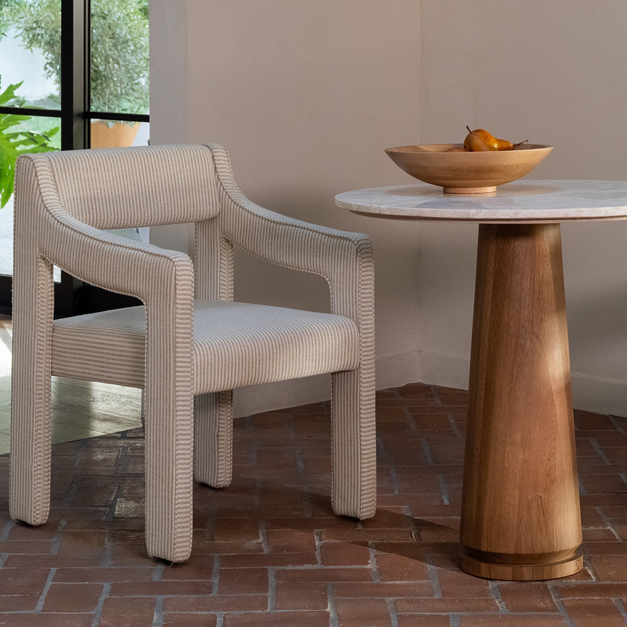 Moe's Home Sage Cafe Table Cosmos Marble
