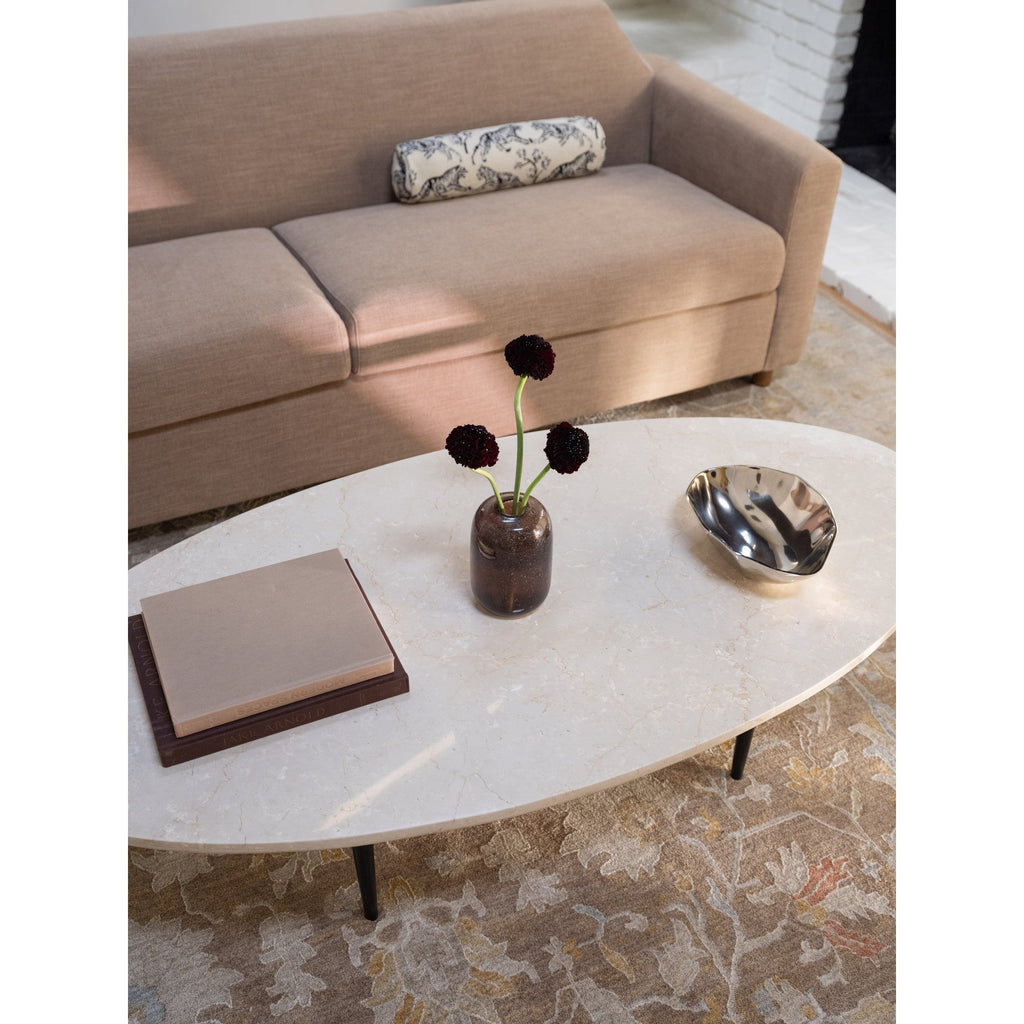 Moe's Home Winona Coffee Table Botticino Beige Marble
