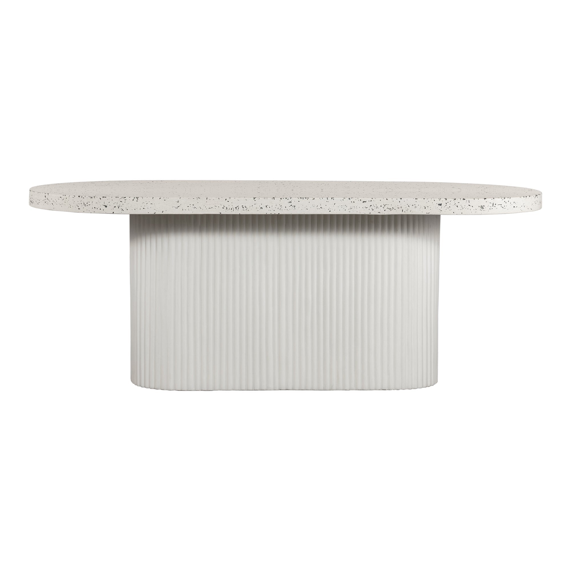 Moe's Home Lyon Outdoor Dining Table White Terrazzo