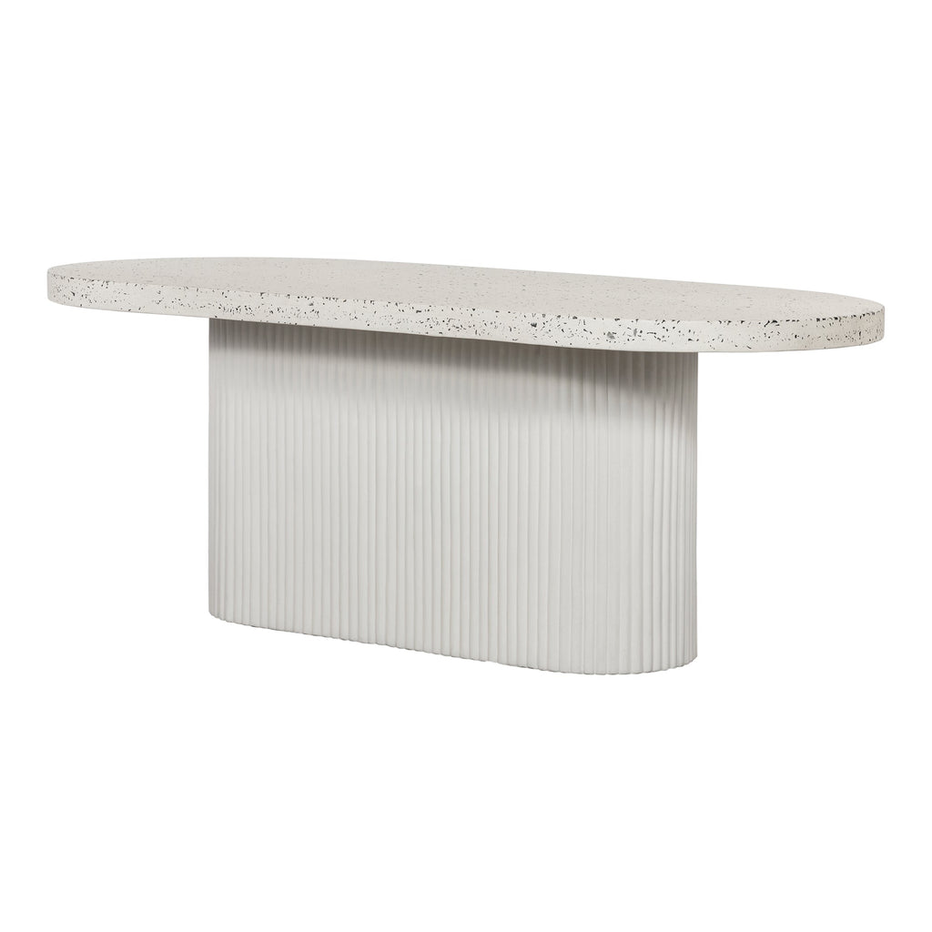 Moe's Home Lyon Outdoor Dining Table White Terrazzo