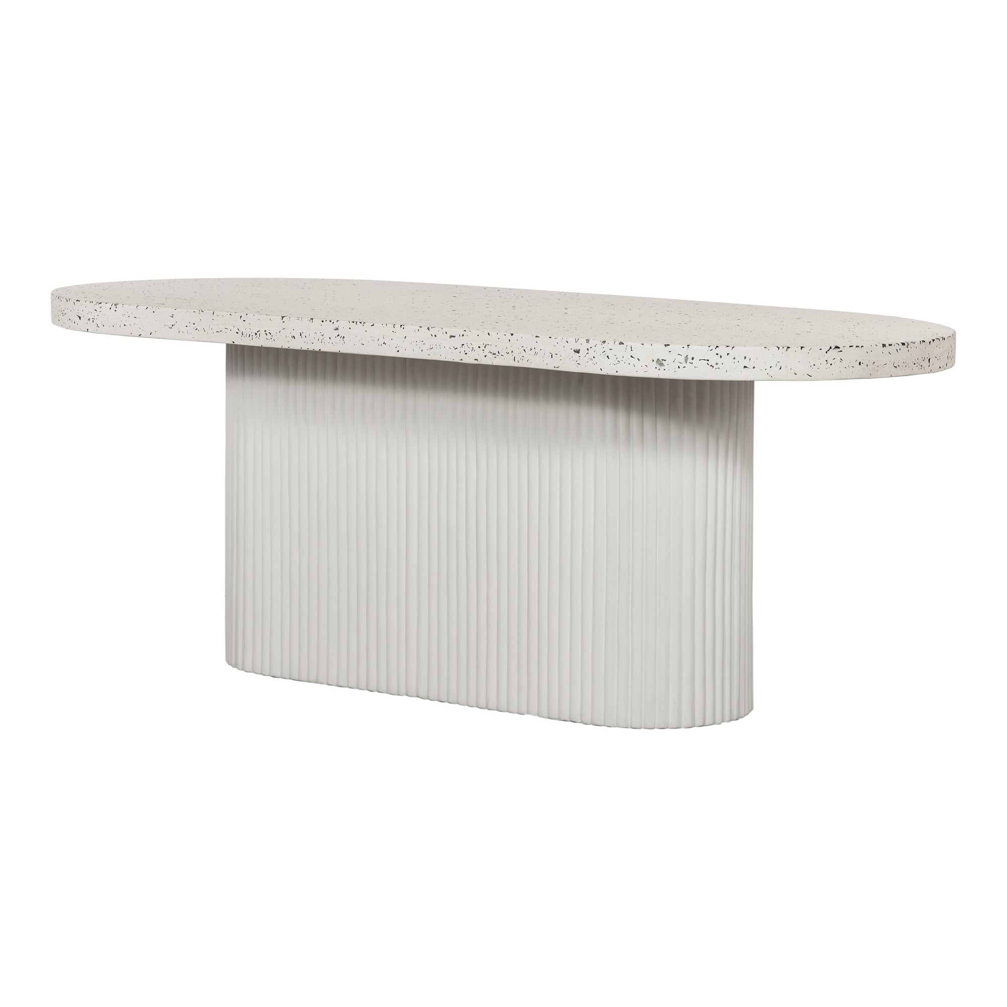 Moe's Home Lyon Outdoor Dining Table White Terrazzo