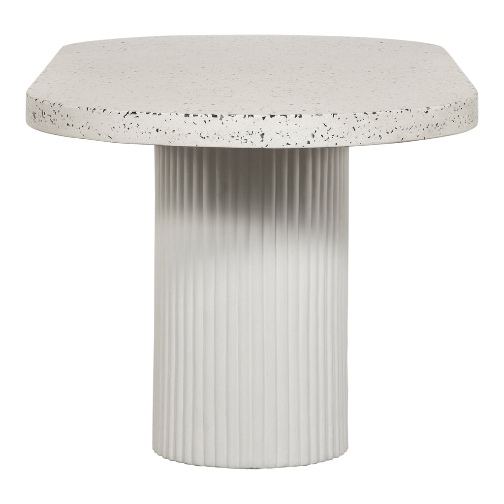 Moe's Home Lyon Outdoor Dining Table White Terrazzo