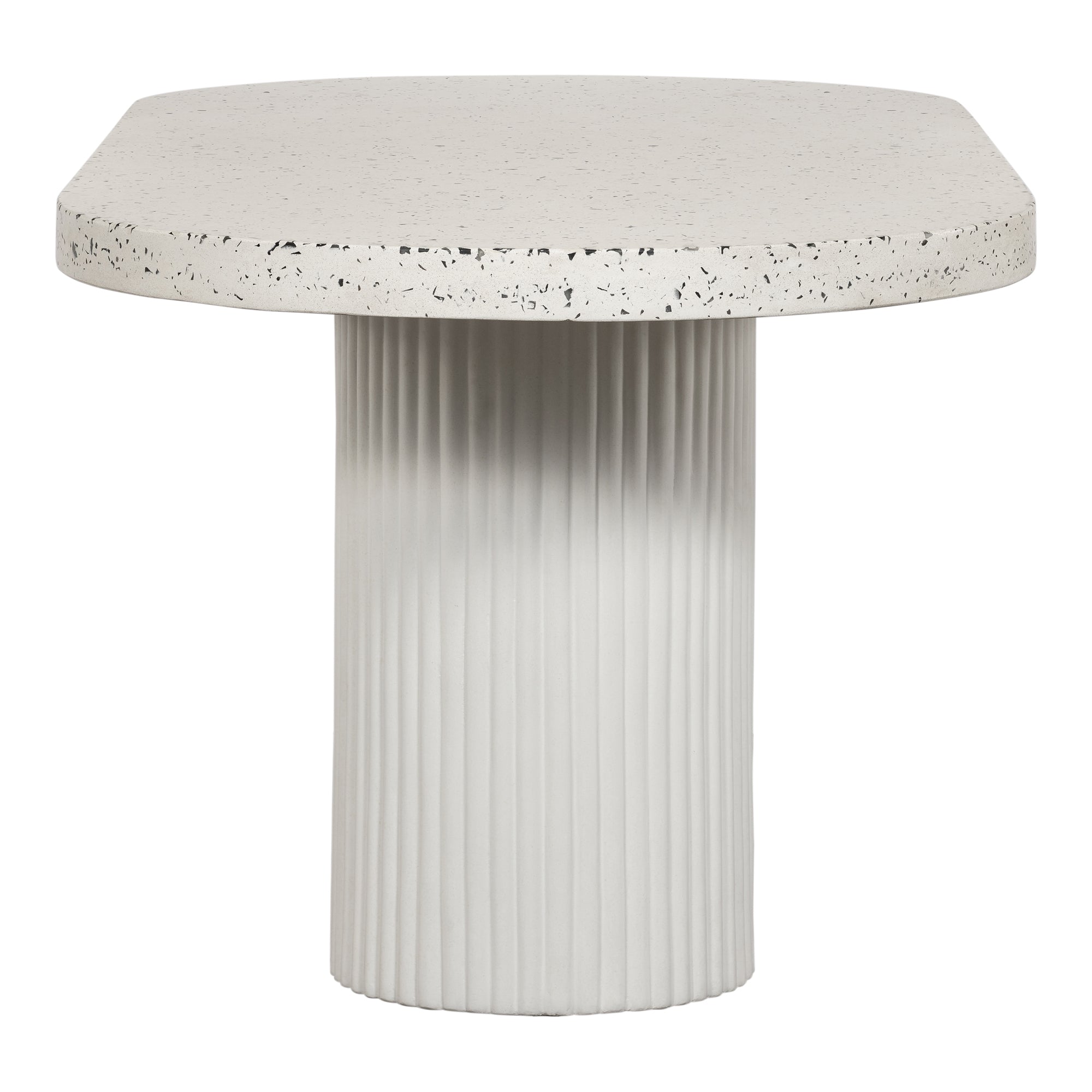 Moe's Home Lyon Outdoor Dining Table White Terrazzo