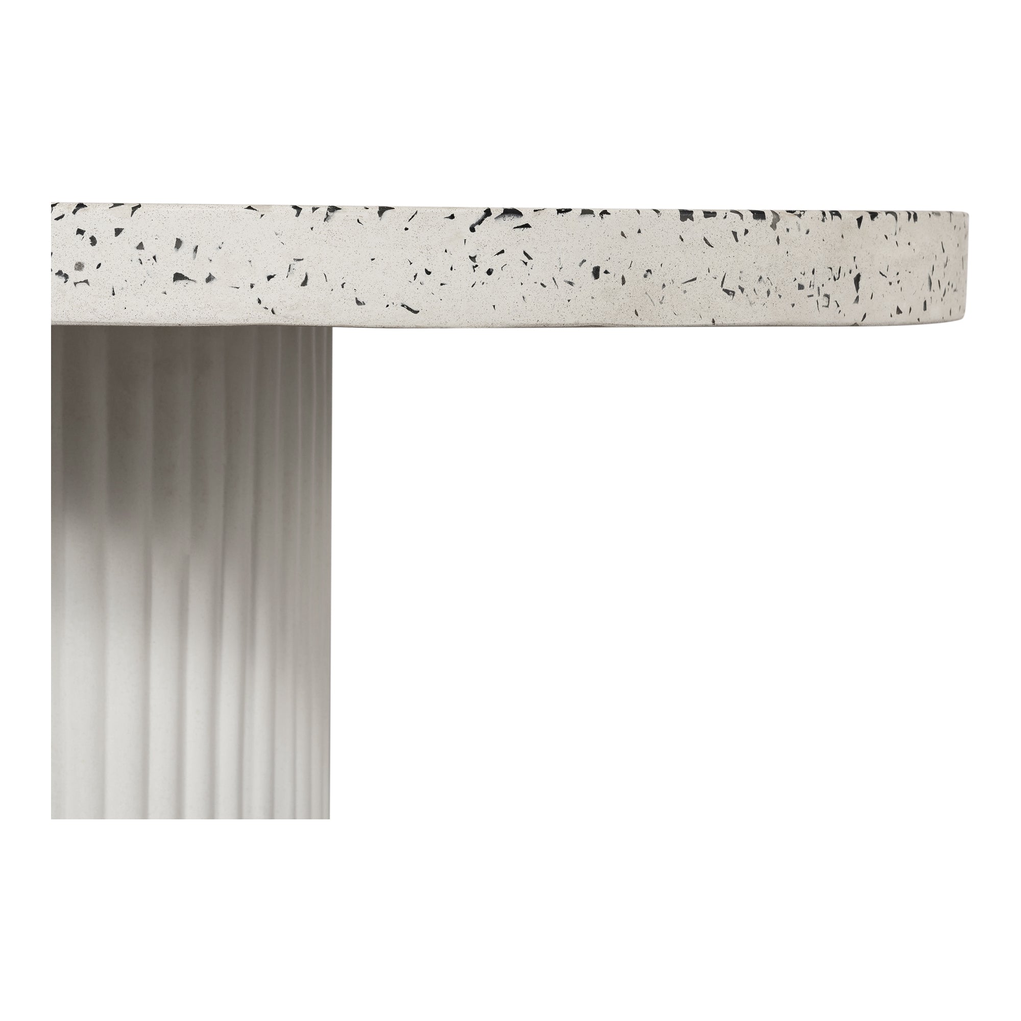 Moe's Home Lyon Outdoor Dining Table White Terrazzo
