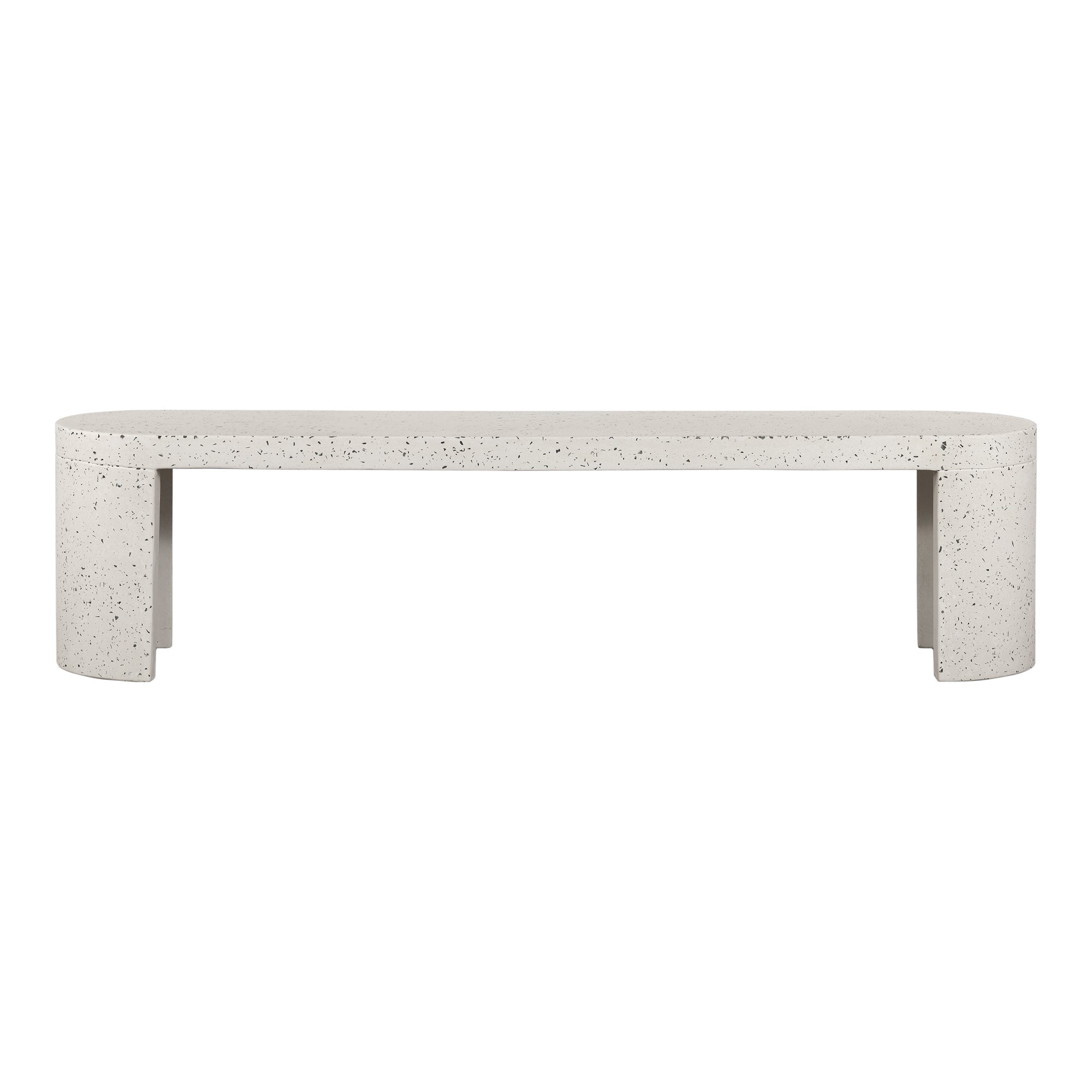 Moe's Home Lyon Outdoor Bench White Terrazzo