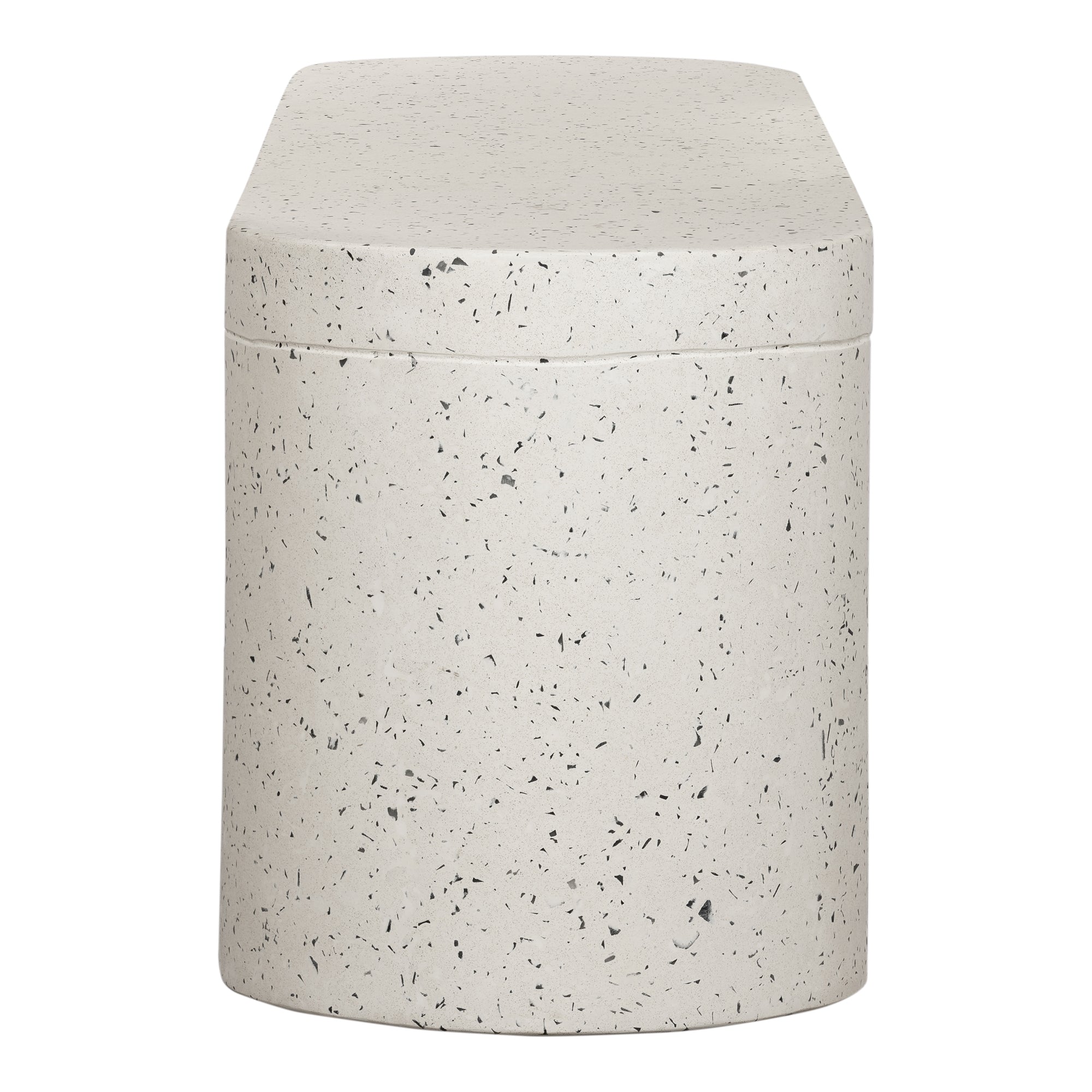 Moe's Home Lyon Outdoor Bench White Terrazzo
