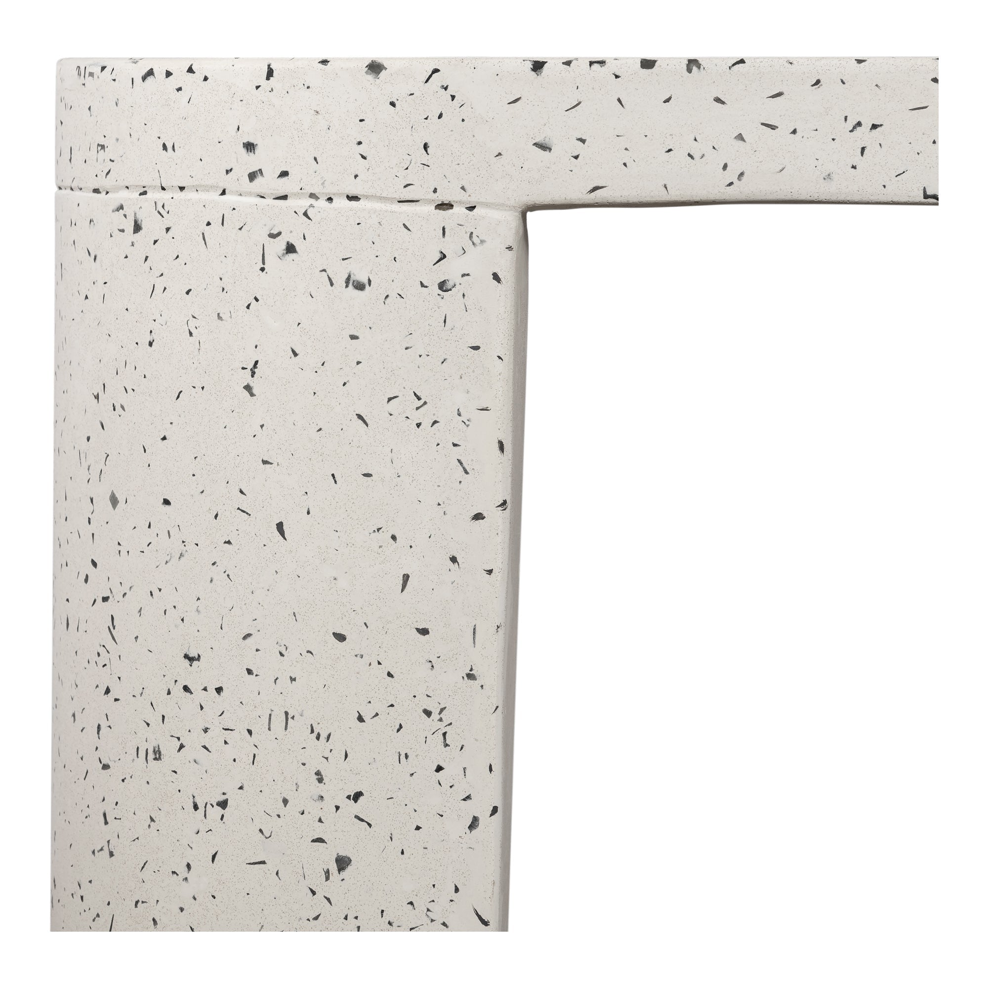 Moe's Home Lyon Outdoor Bench White Terrazzo