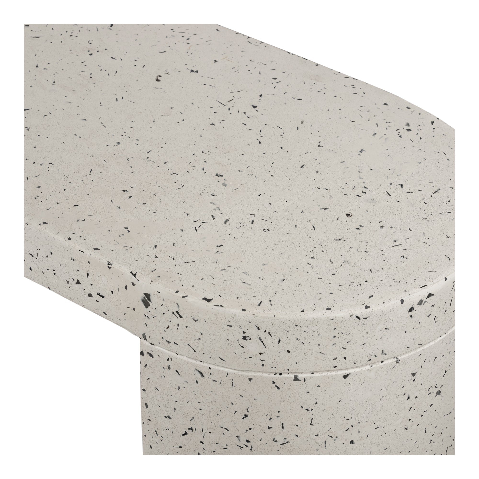 Moe's Home Lyon Outdoor Bench White Terrazzo