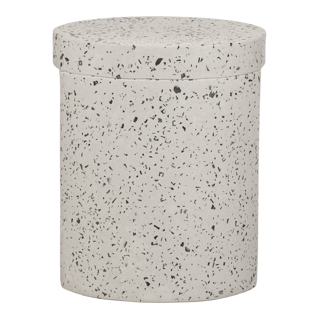 Moe's Home Lyon Outdoor Stool White Terrazzo
