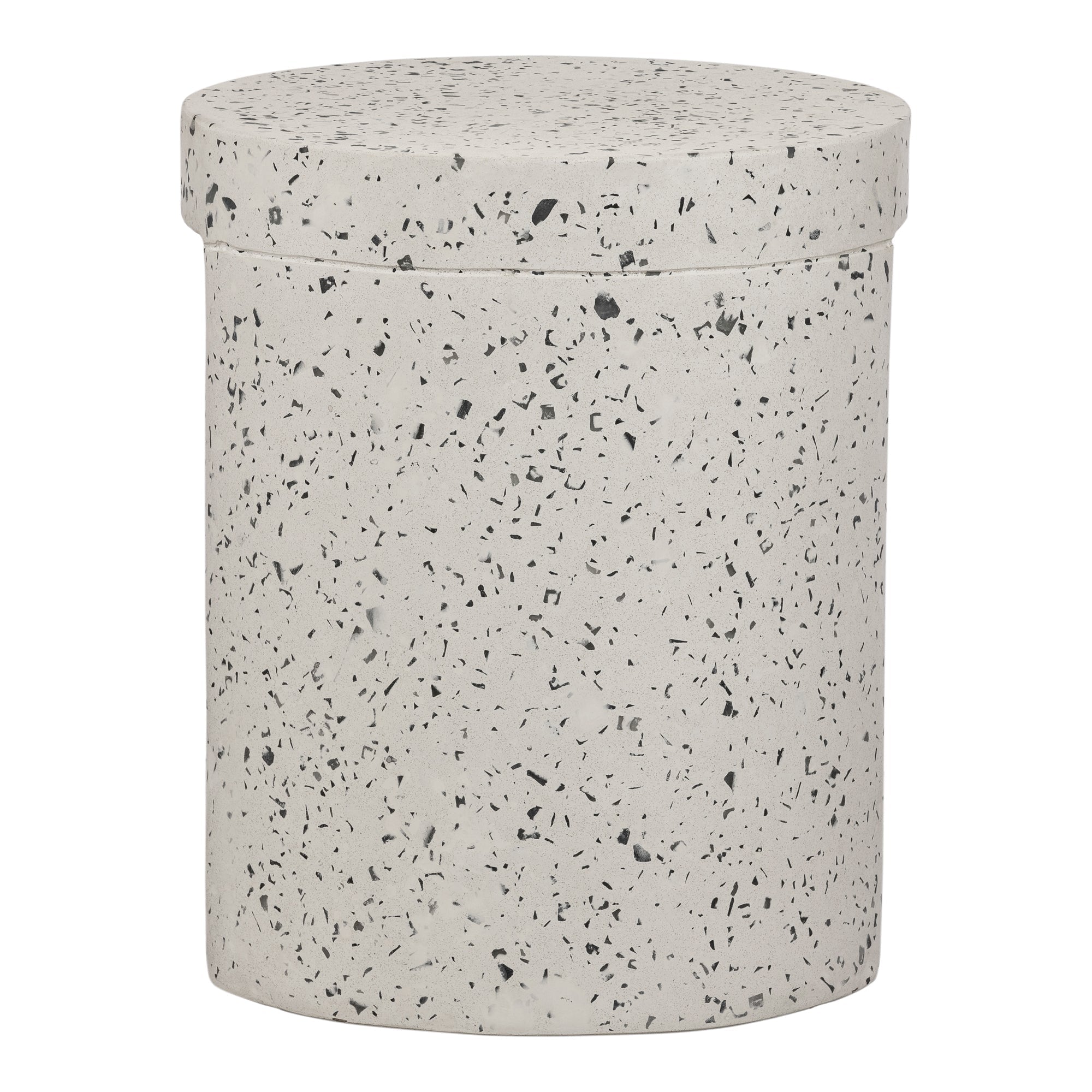 Moe's Home Lyon Outdoor Stool White Terrazzo