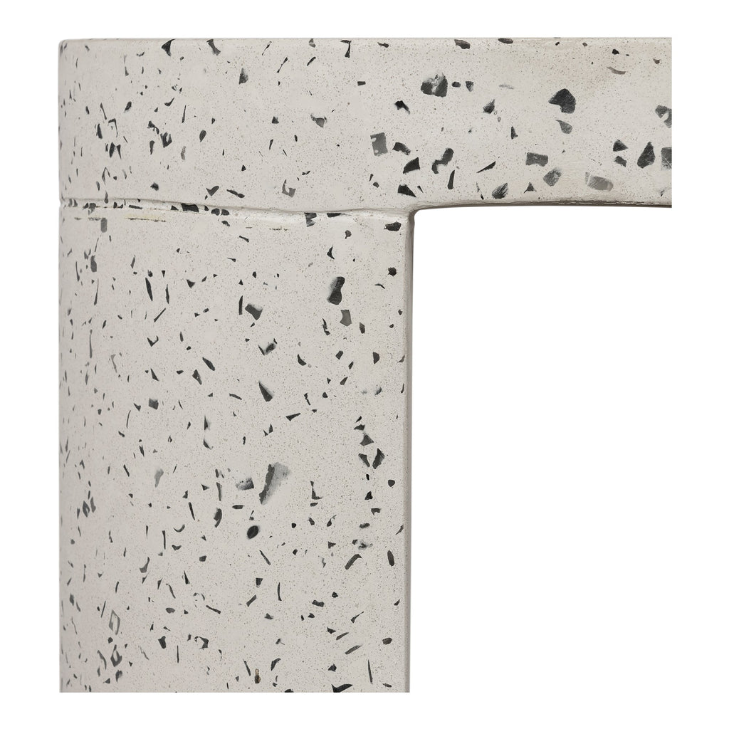 Moe's Home Lyon Outdoor Stool White Terrazzo