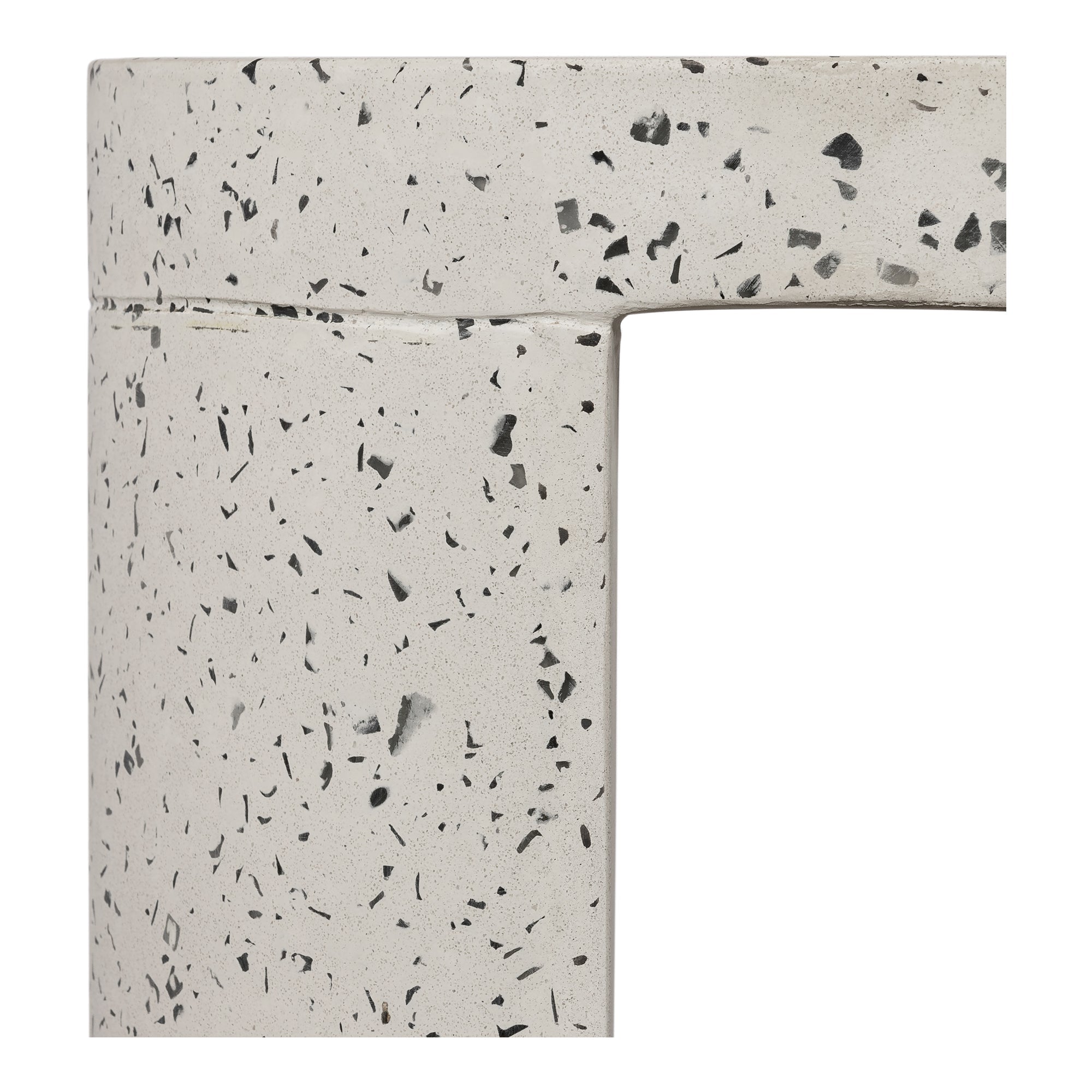 Moe's Home Lyon Outdoor Stool White Terrazzo