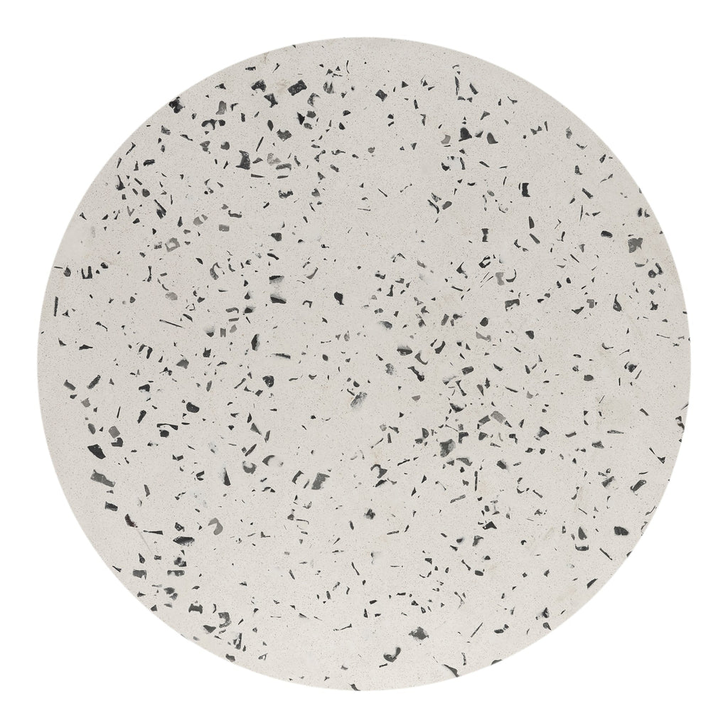 Moe's Home Lyon Outdoor Stool White Terrazzo