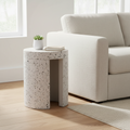 Moe's Home Lyon Outdoor Stool White Terrazzo