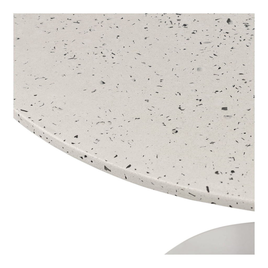 Moe's Home Tuli Outdoor Cafe Table White Terrazzo