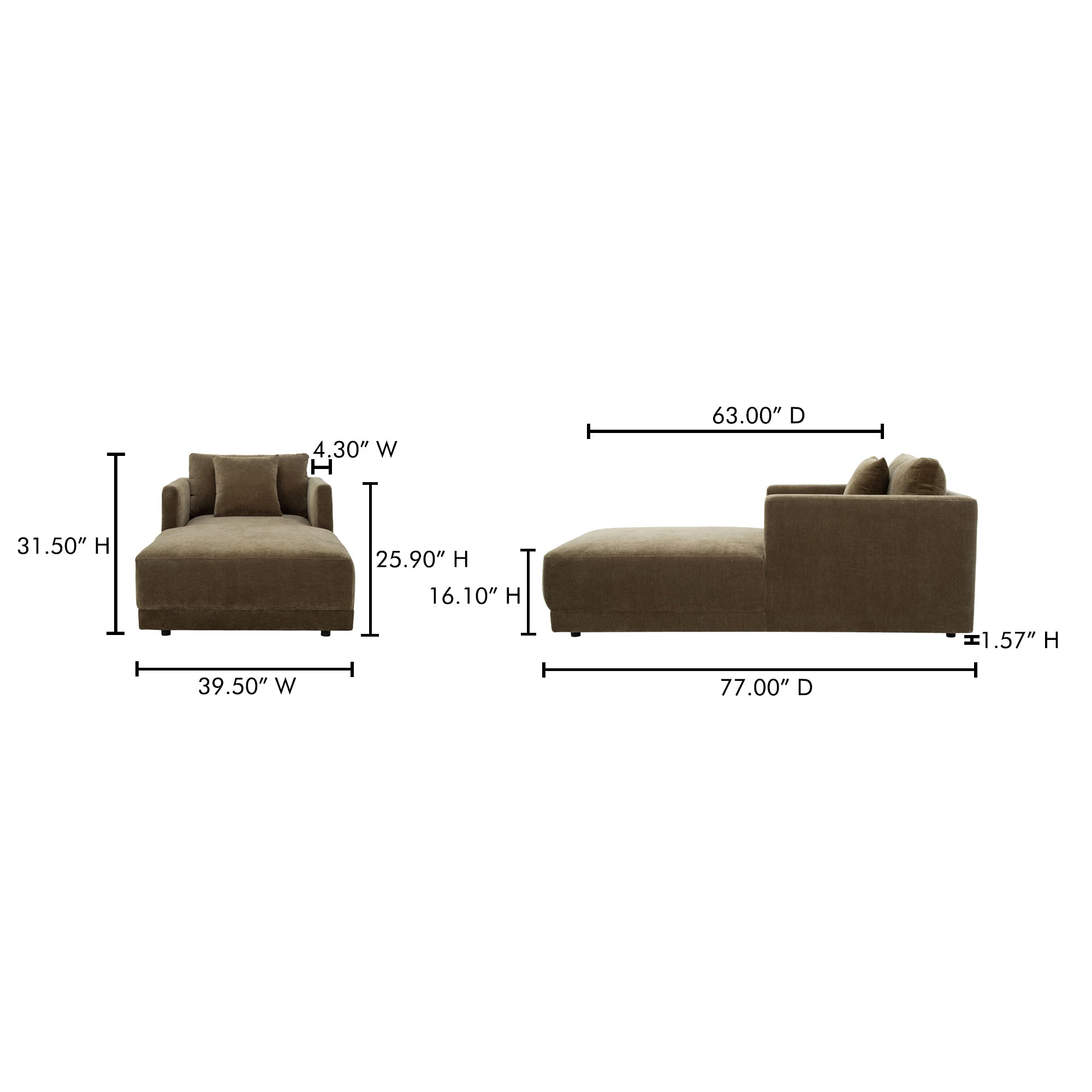 Moe's Home Bryn Chaise