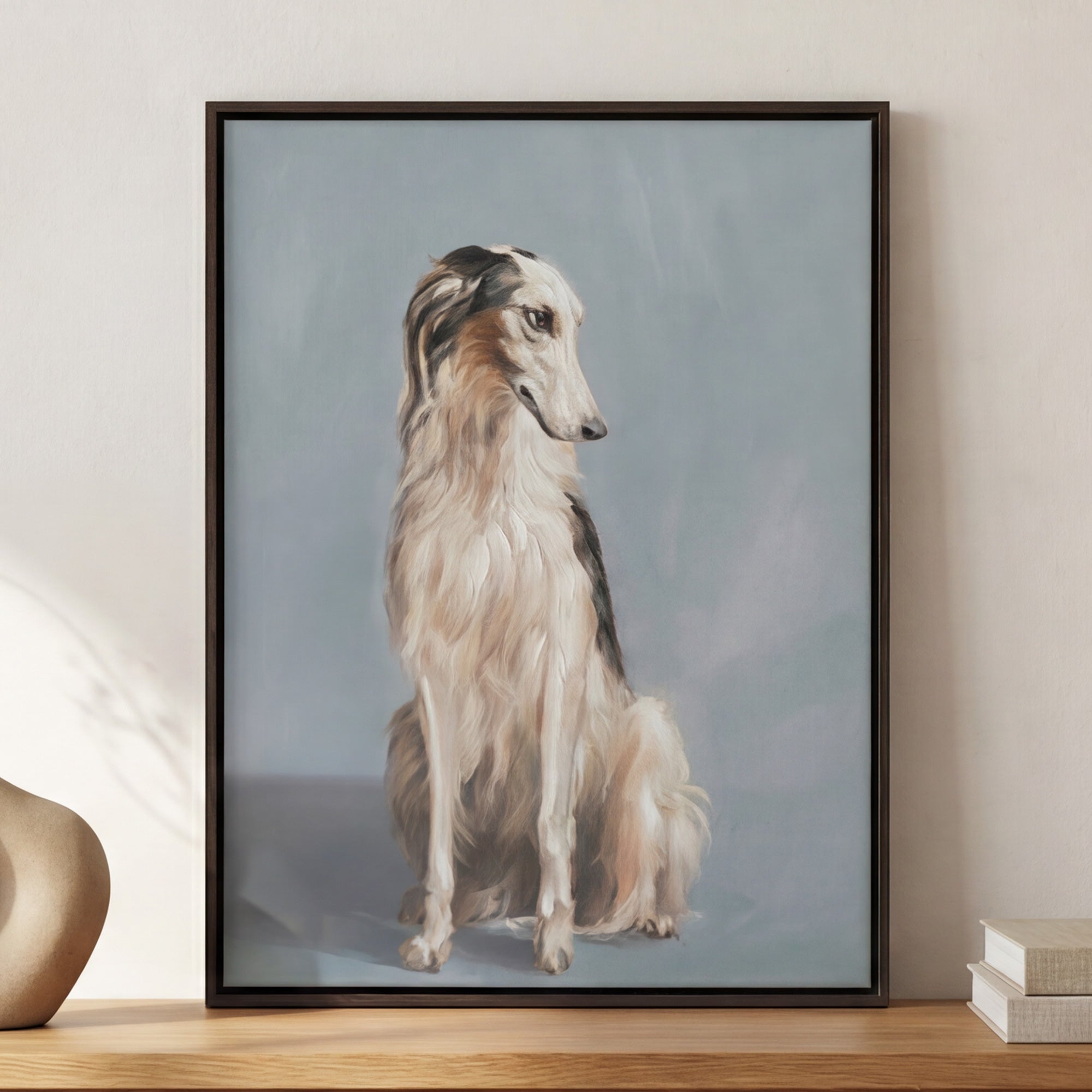 Moe's Home Blue Framed Painting