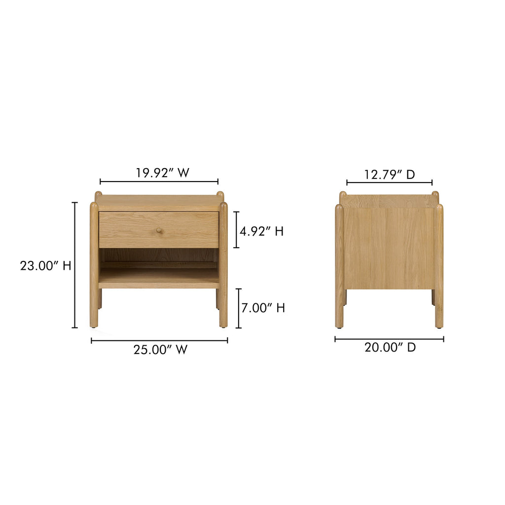 Moe's Home Billy Nightstand Natural