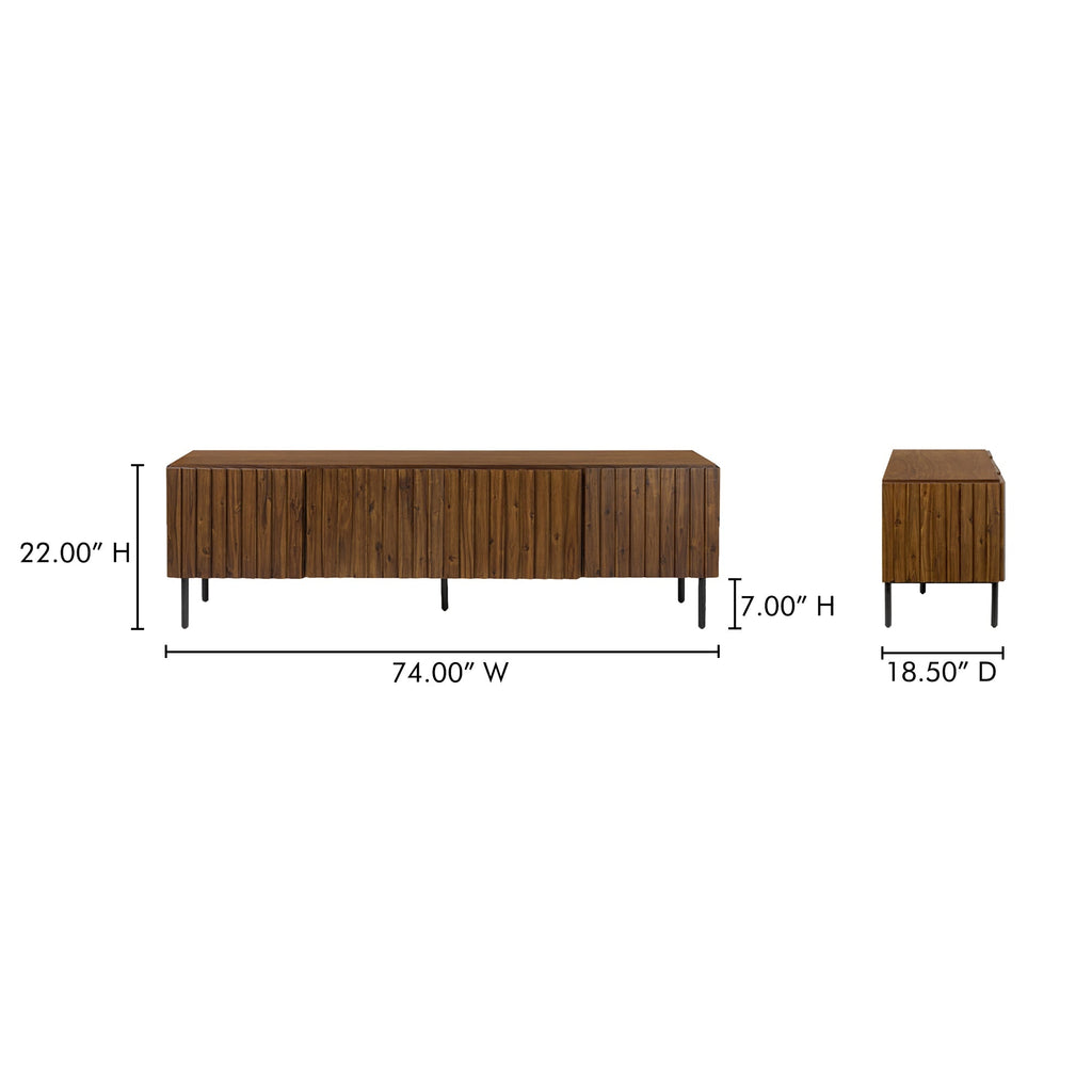 Moe's Home Lincoln Media Cabinet Brown