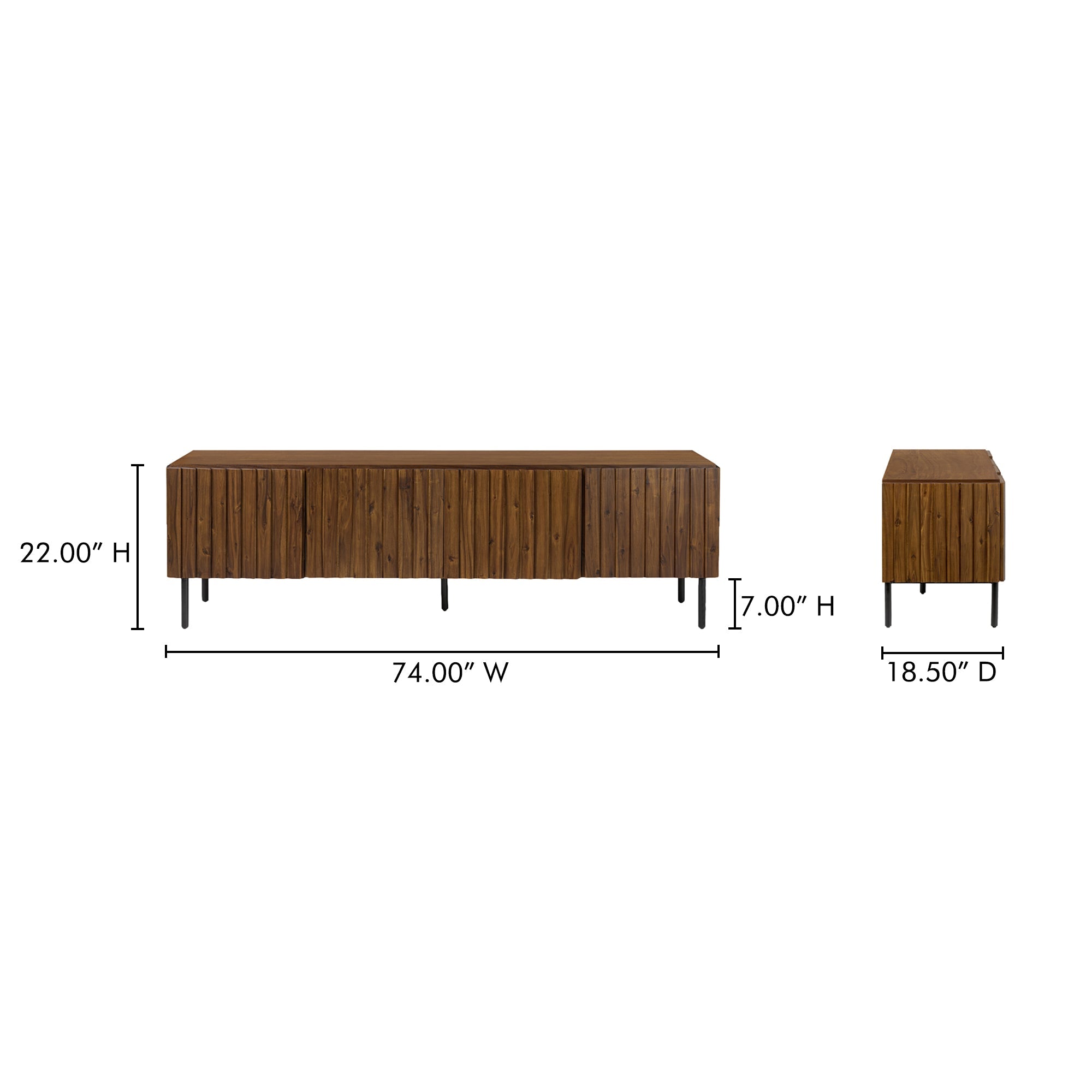 Moe's Home Lincoln Media Cabinet Brown