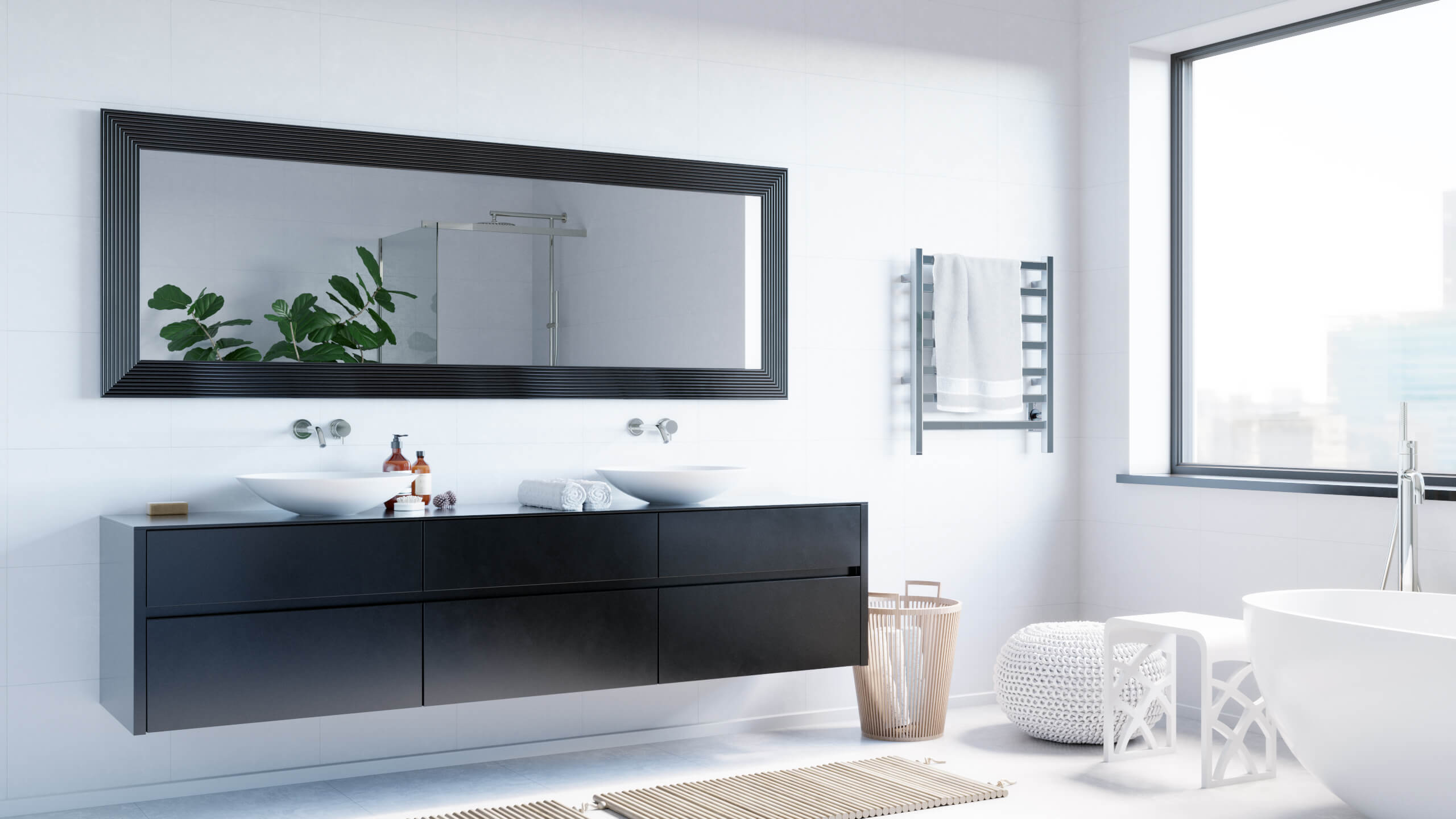 ICO Bath 24" x 27" Kontour Square Towel Warmer