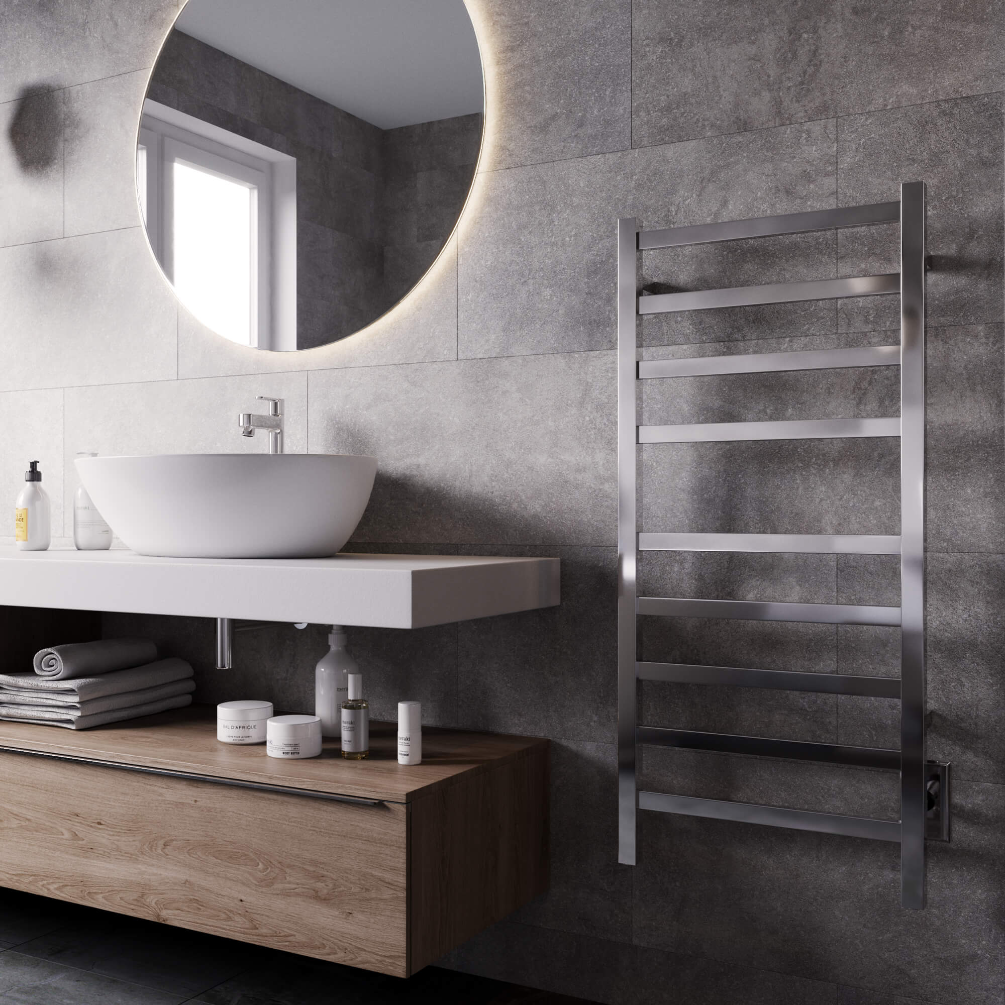 ICO Bath 18" x 40" Kontour Square Towel Warmer