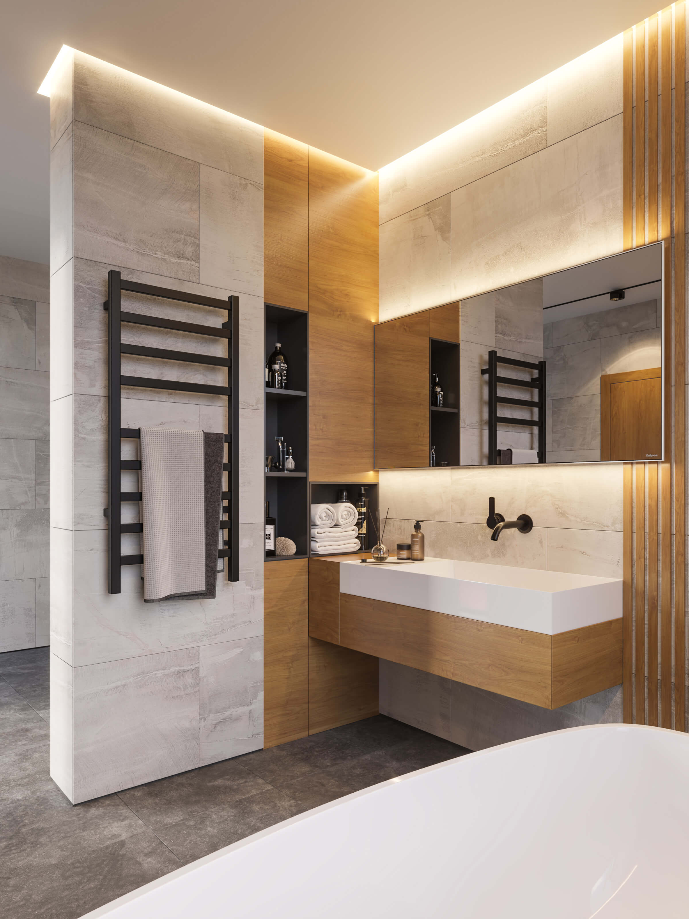 ICO Bath 24" x 40" Kontour SquareTowel Warmer
